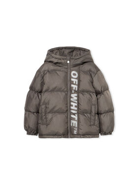 OFF WHITE Ripstop Puffer Jacket DARK GREY - REFLECTIVE OBEJ002F25FAB001