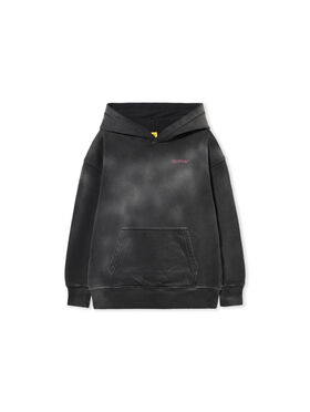 OFF WHITE Bookish Acid Logo Hoodie DARK GREY - FUCHSIA OGBB002F25FLE005