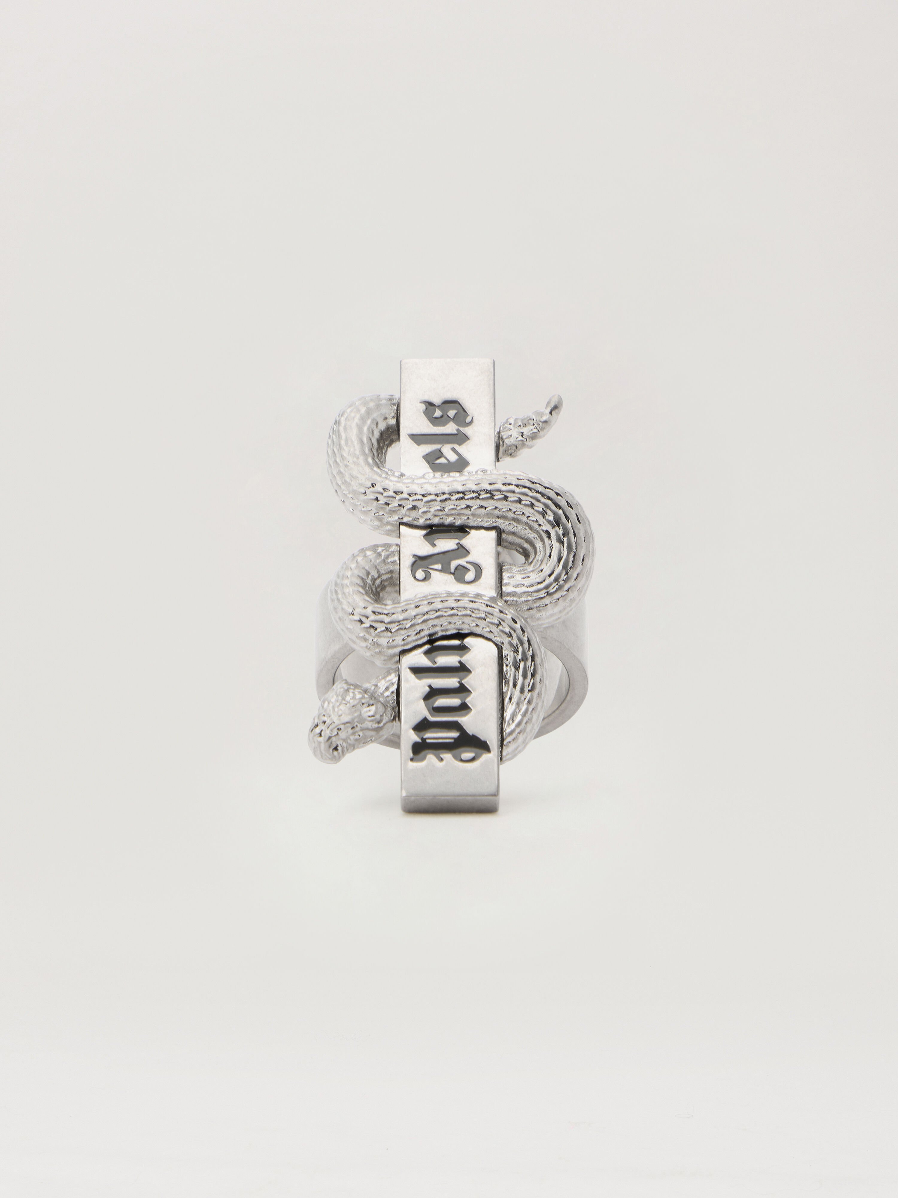 PALM ANGELS Snake Box Logo Ring SILVER - SILVER PMOC02EF25MAT001