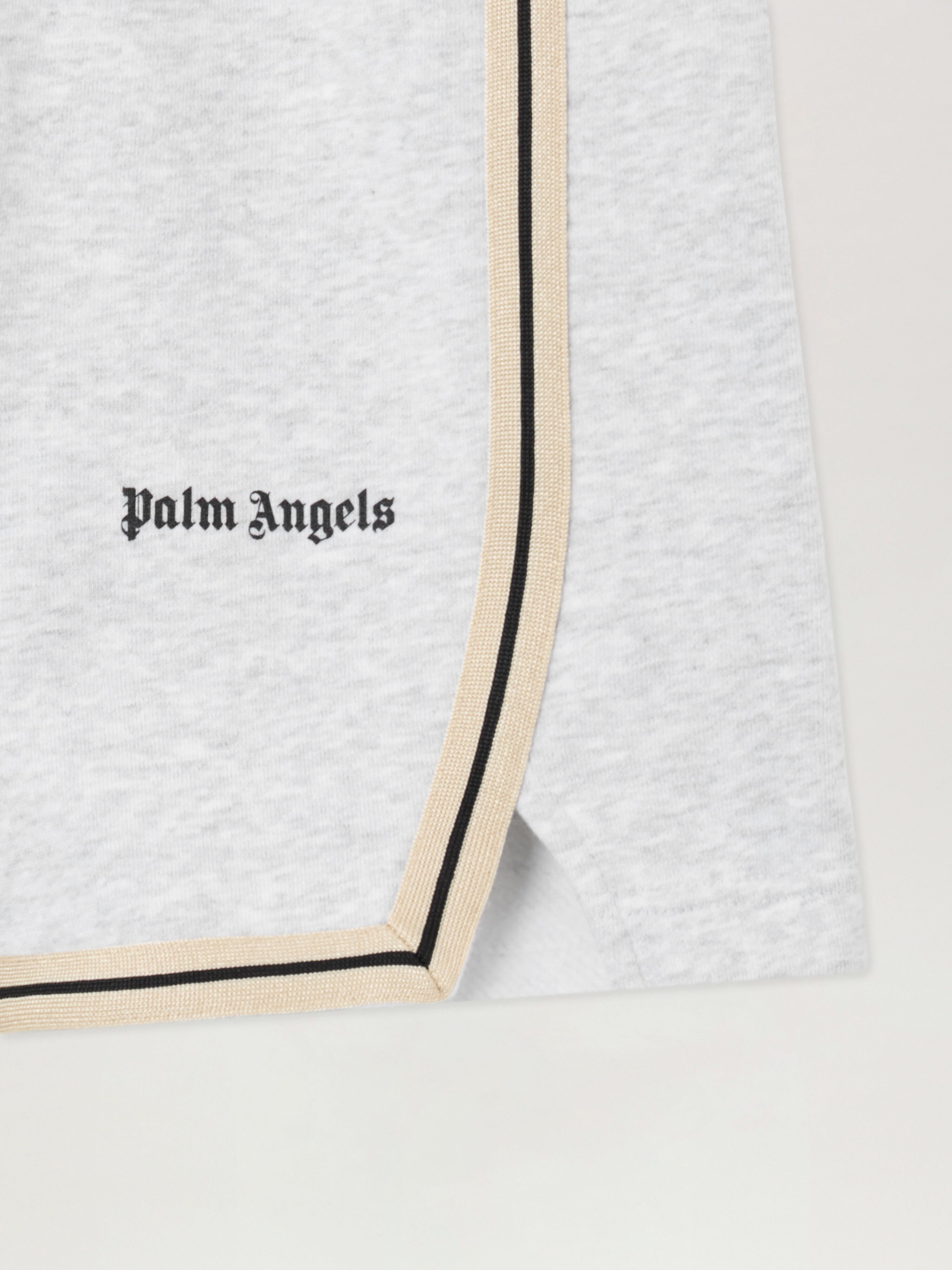 PALM ANGELS Minitrack Sweatshorts GREY MELANGE - BLACK PBCI007F25FLE001