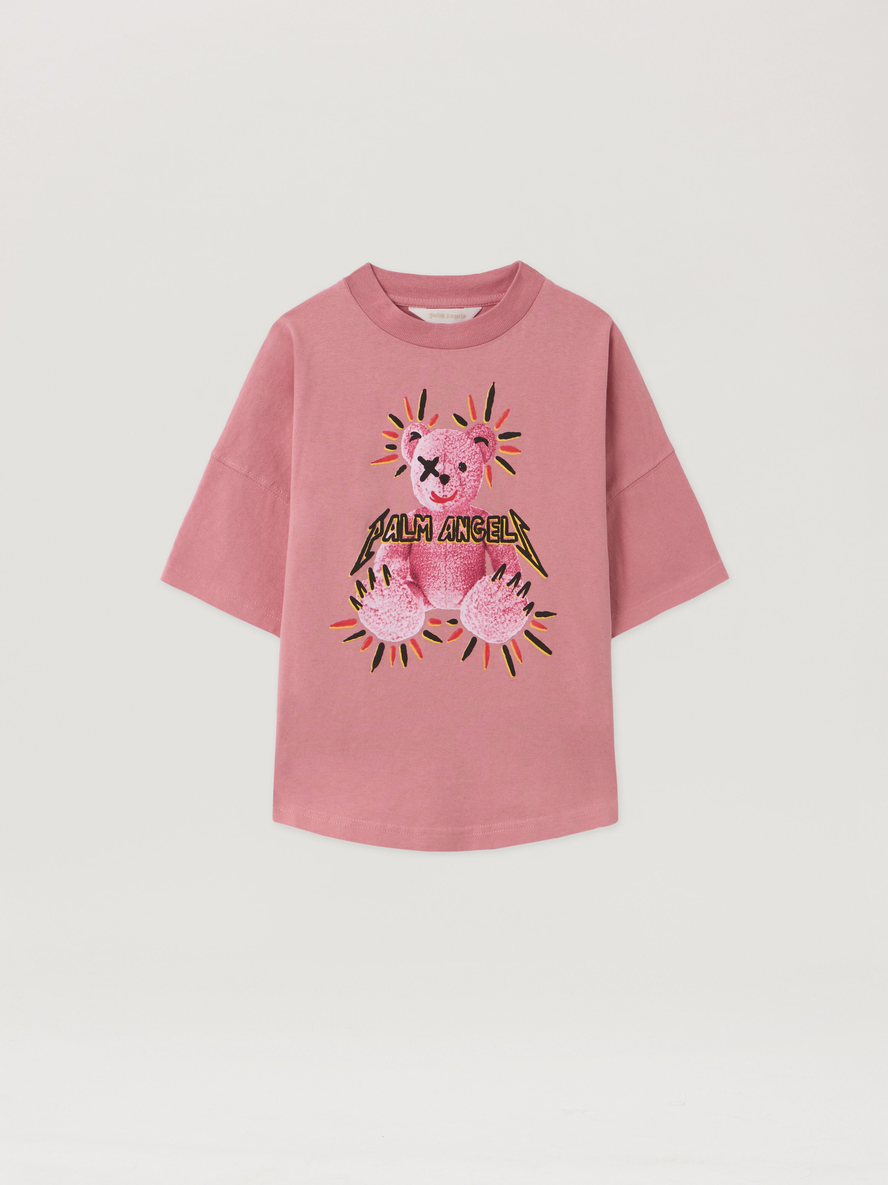 Punk Bear T-Shirt PALM ANGELS Punk Bear T-Shirt ANTIQUE ROSE - ROSE PINK PGAA001F25JER002