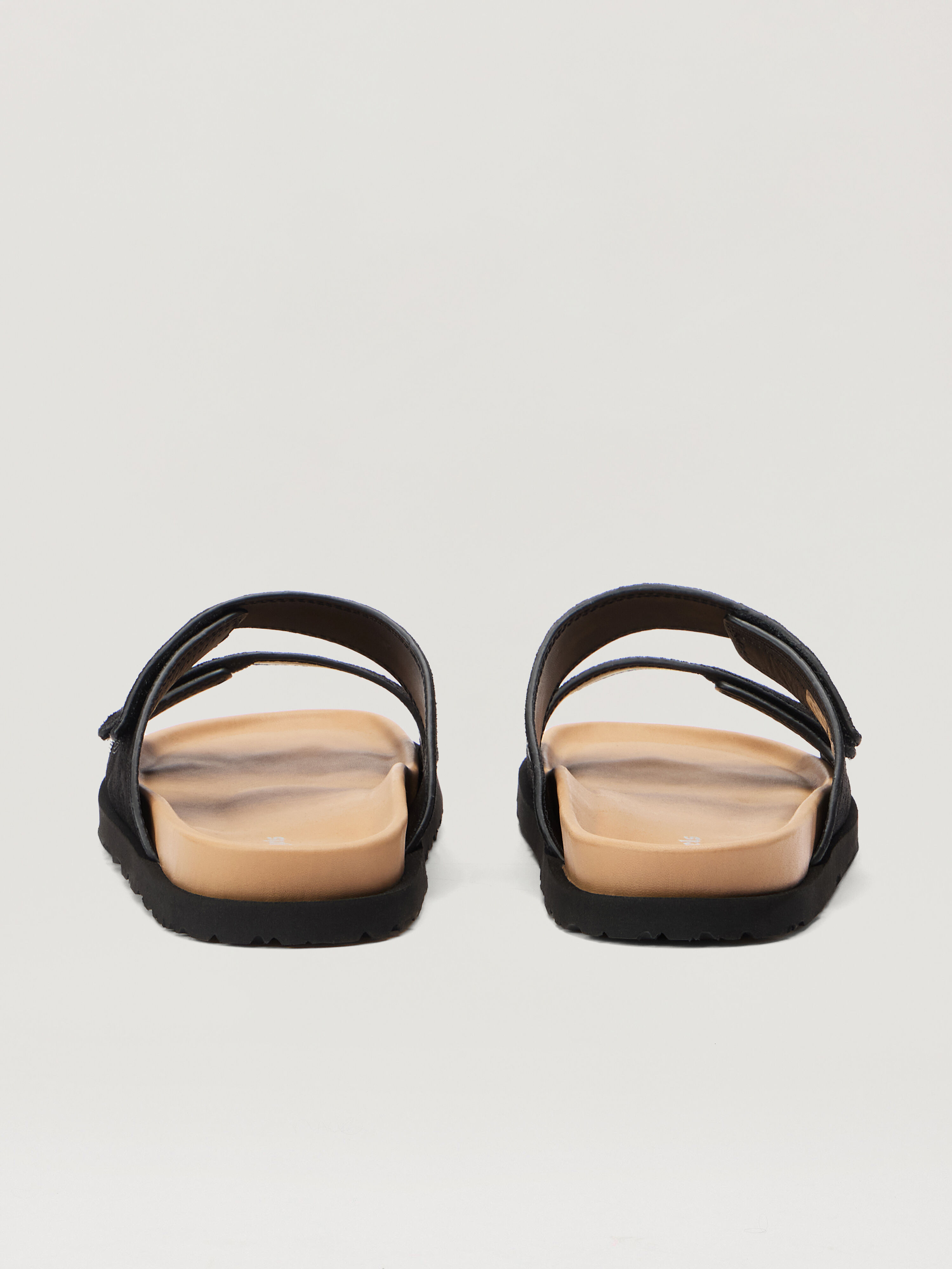 Logo Suede Sandals PALM ANGELS Logo Suede Sandals BLACK/CAMEL PMIH01AF25LEA001