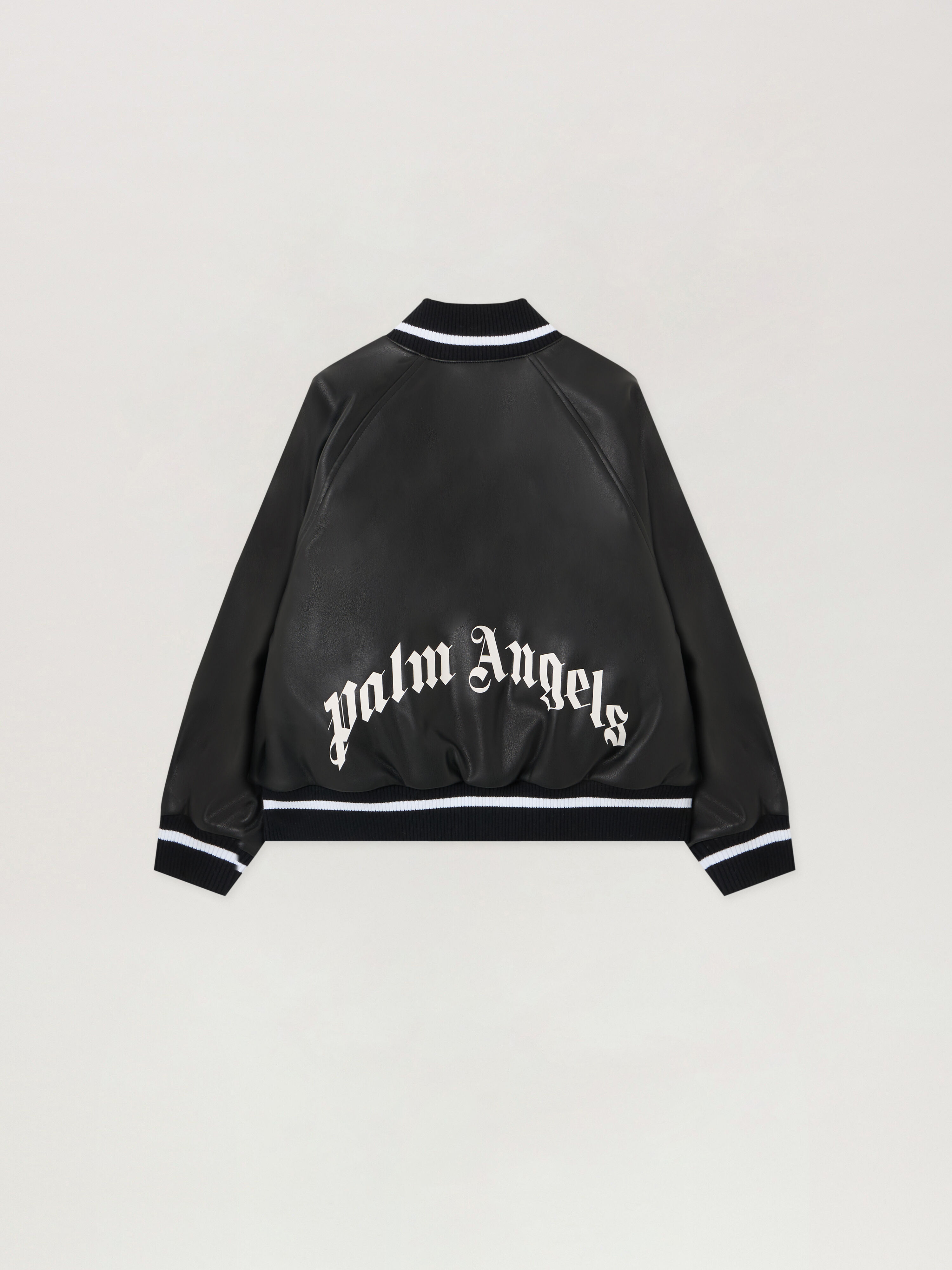 Coated Varsity Jacket PALM ANGELS Coated Varsity Jacket BLACK - OFF WHITE PBEK001F25FAB001