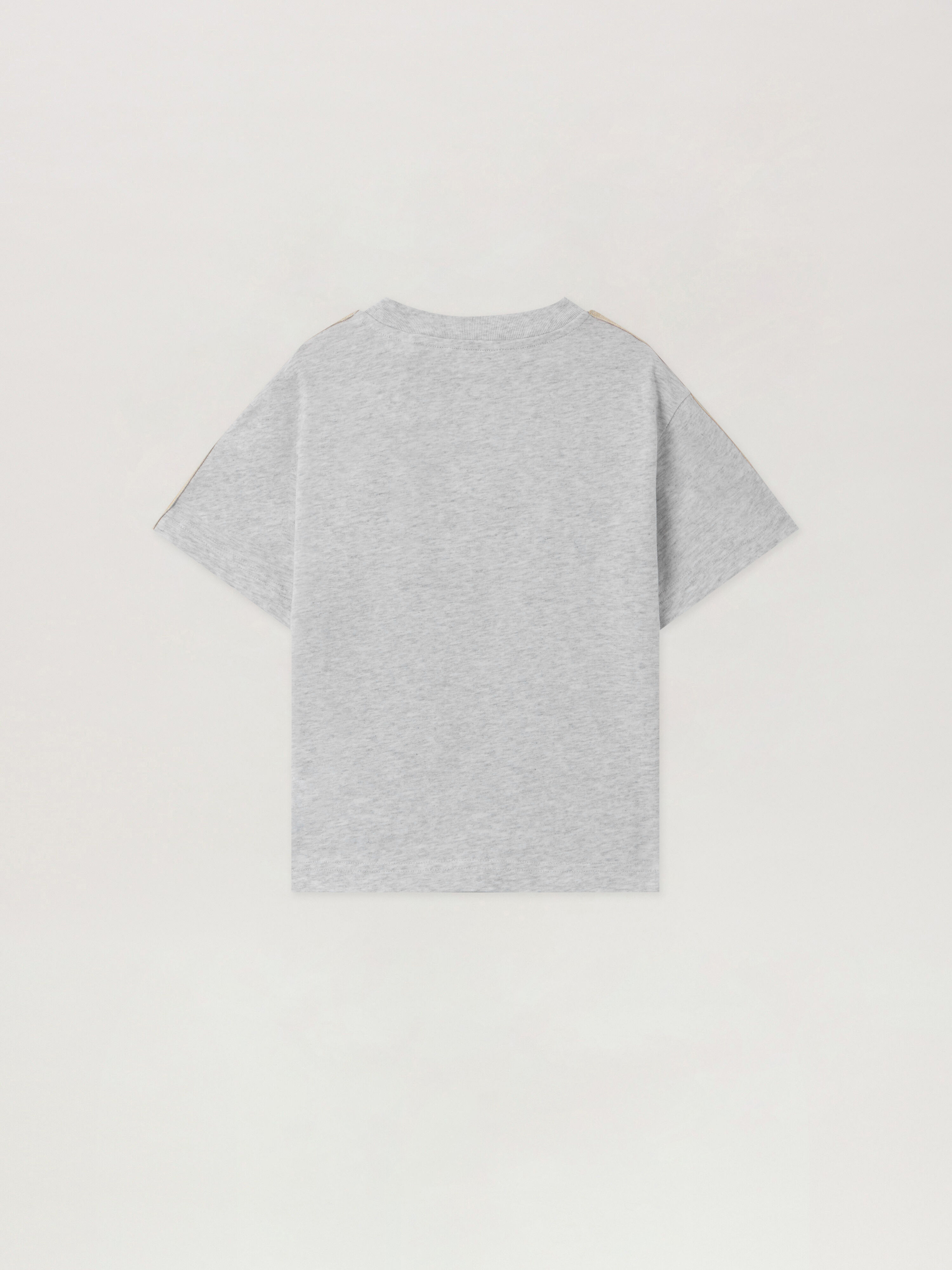 PALM ANGELS Minitrack T-Shirt GREY MELANGE - BLACK PBAA011F25JER001