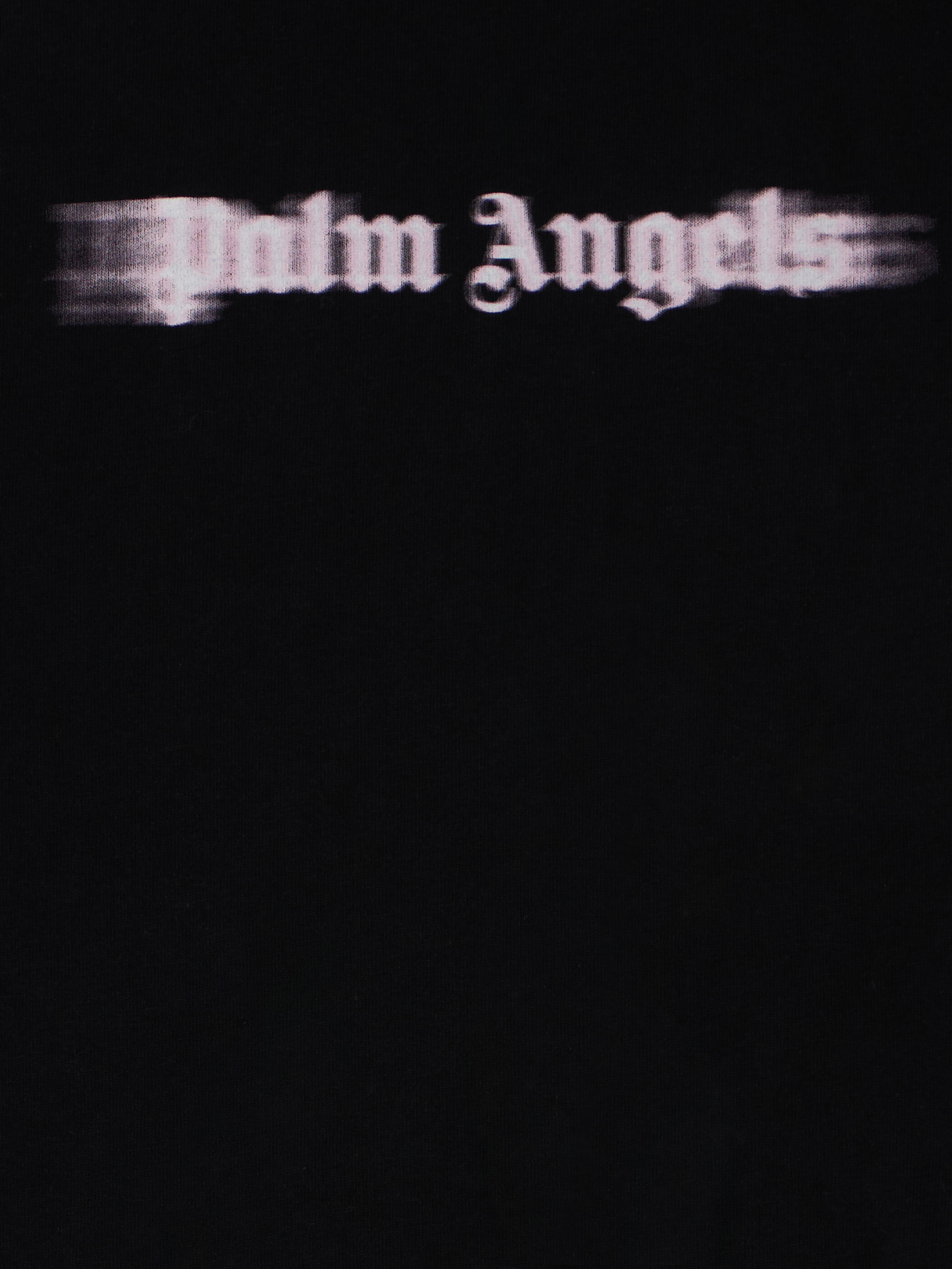 Blurred Logo T-Shirt PALM ANGELS Blurred Logo T-Shirt BLACK - ROSE PINK PGAA002F25JER007