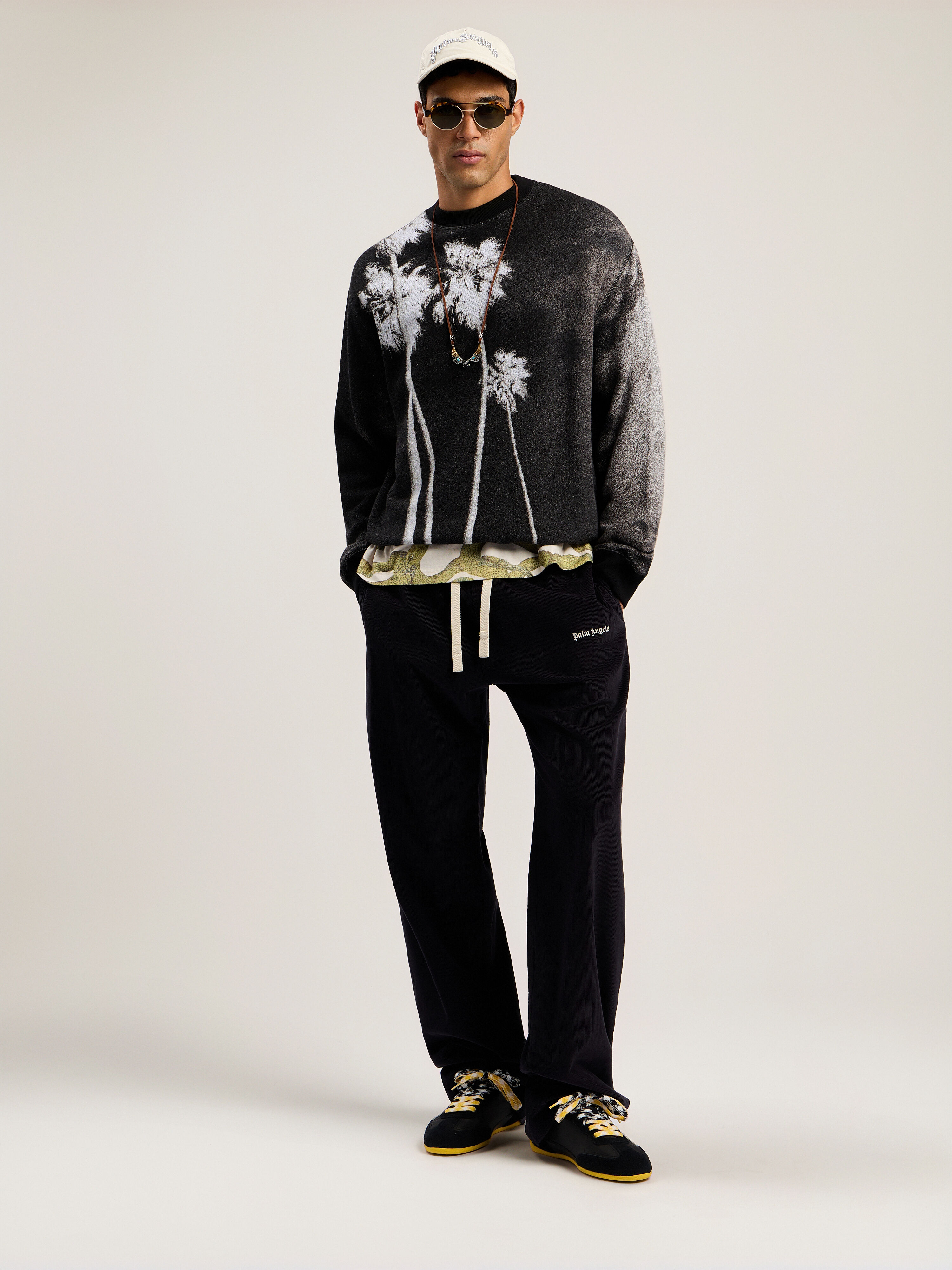 Classic Logo Cord Travel Pants in ANTHRACITE - OFF WHITE for Men