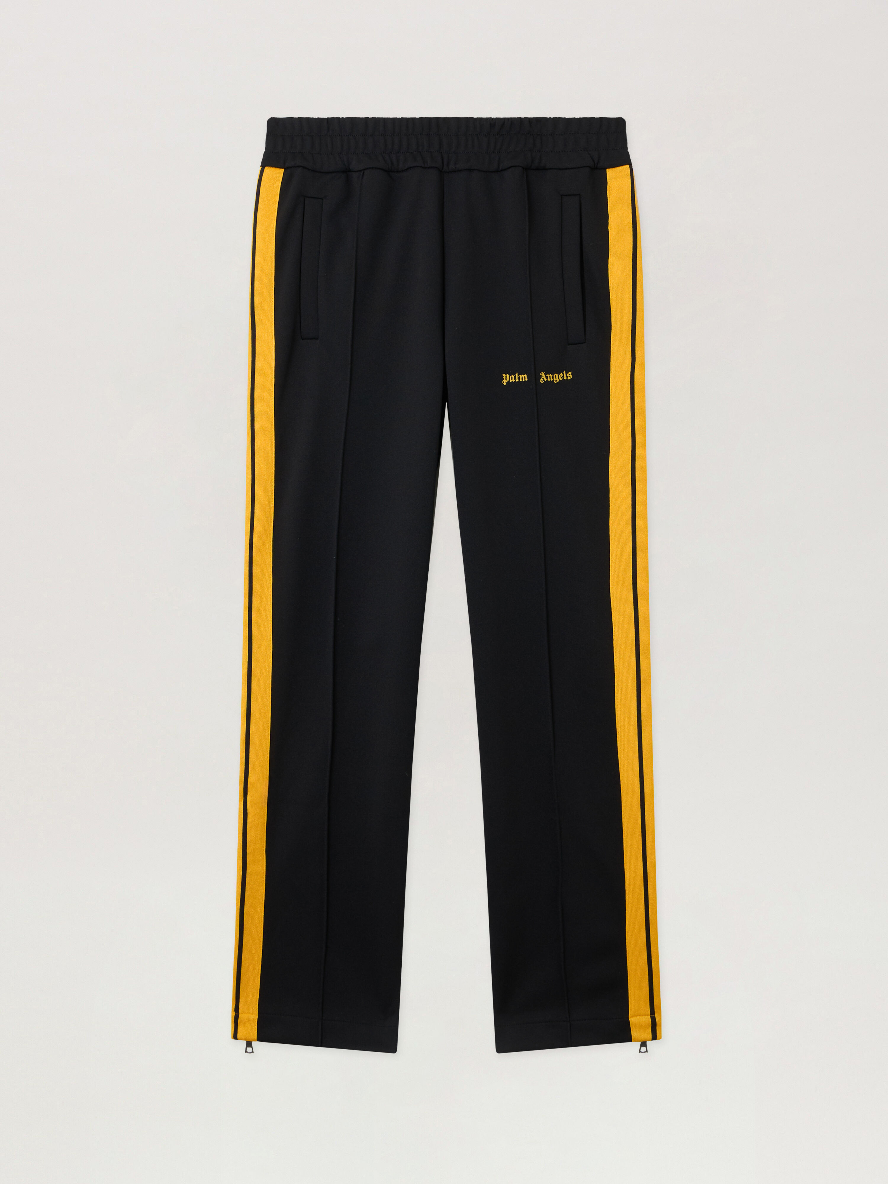 PALM ANGELS Classic Logo Track Pants BLACK - YELLOW PMCJ020F25FAB001