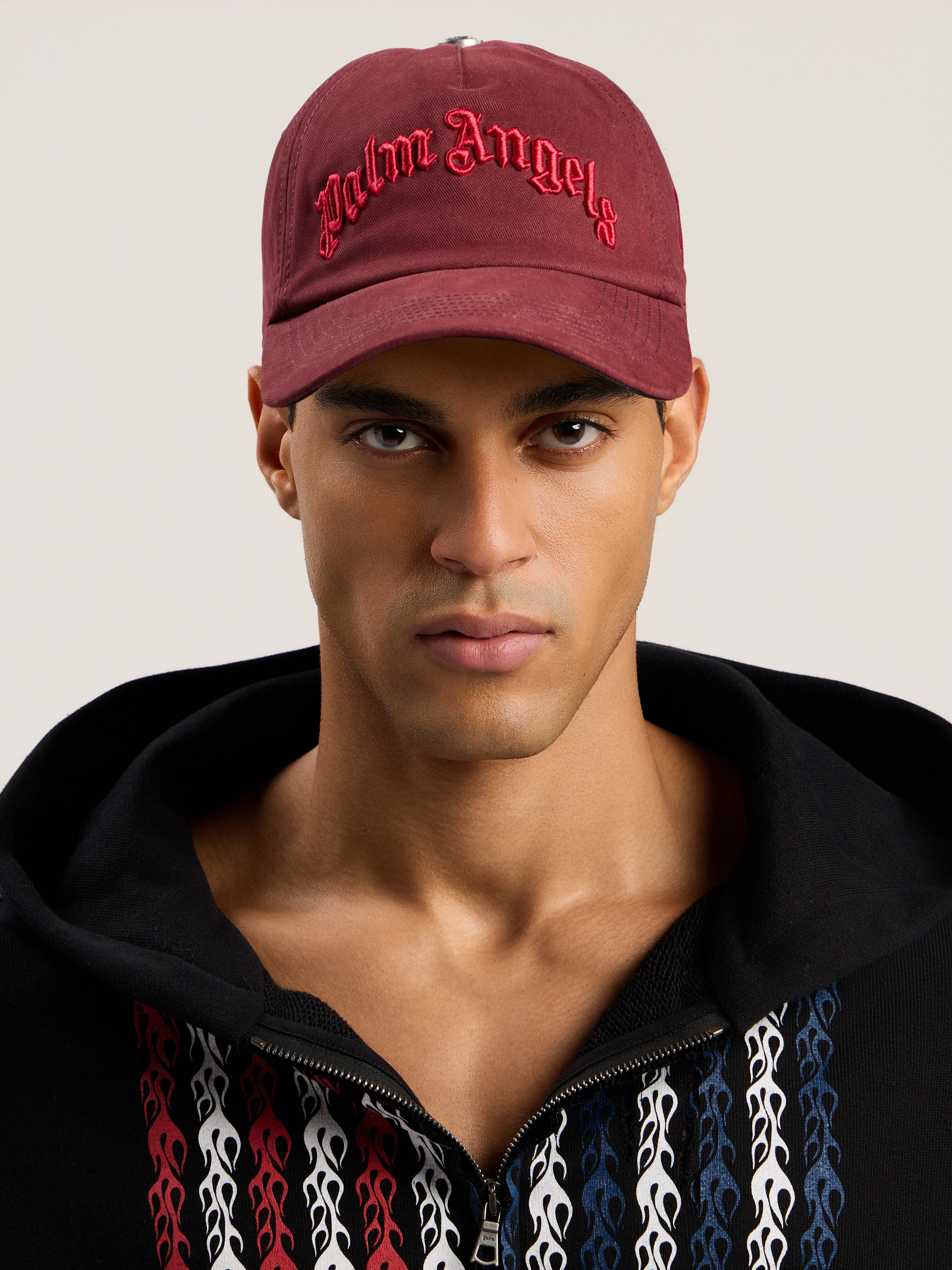 Curved Logo Cap PALM ANGELS Curved Logo Cap BURGUNDY - RED PMLB104F25FAB003