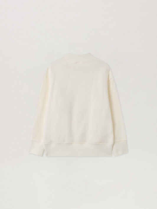 PALM ANGELS Spray Bear Sweatshirt OFF WHITE - PGBA013F25FLE004