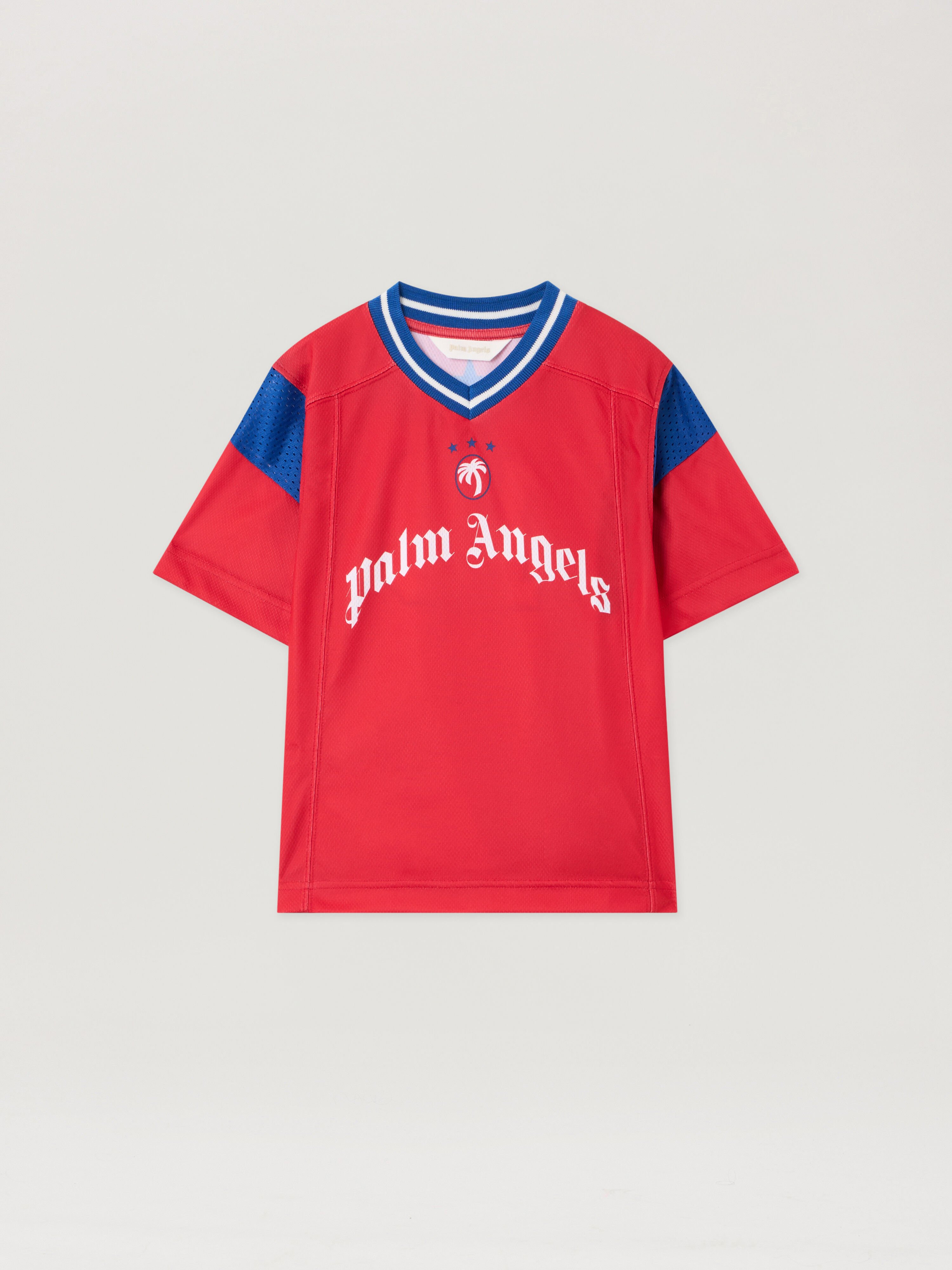 Team Palm Soccer T-Shirt PALM ANGELS Team Palm Soccer T-Shirt RED - OFF WHITE PBAA016F25JER001