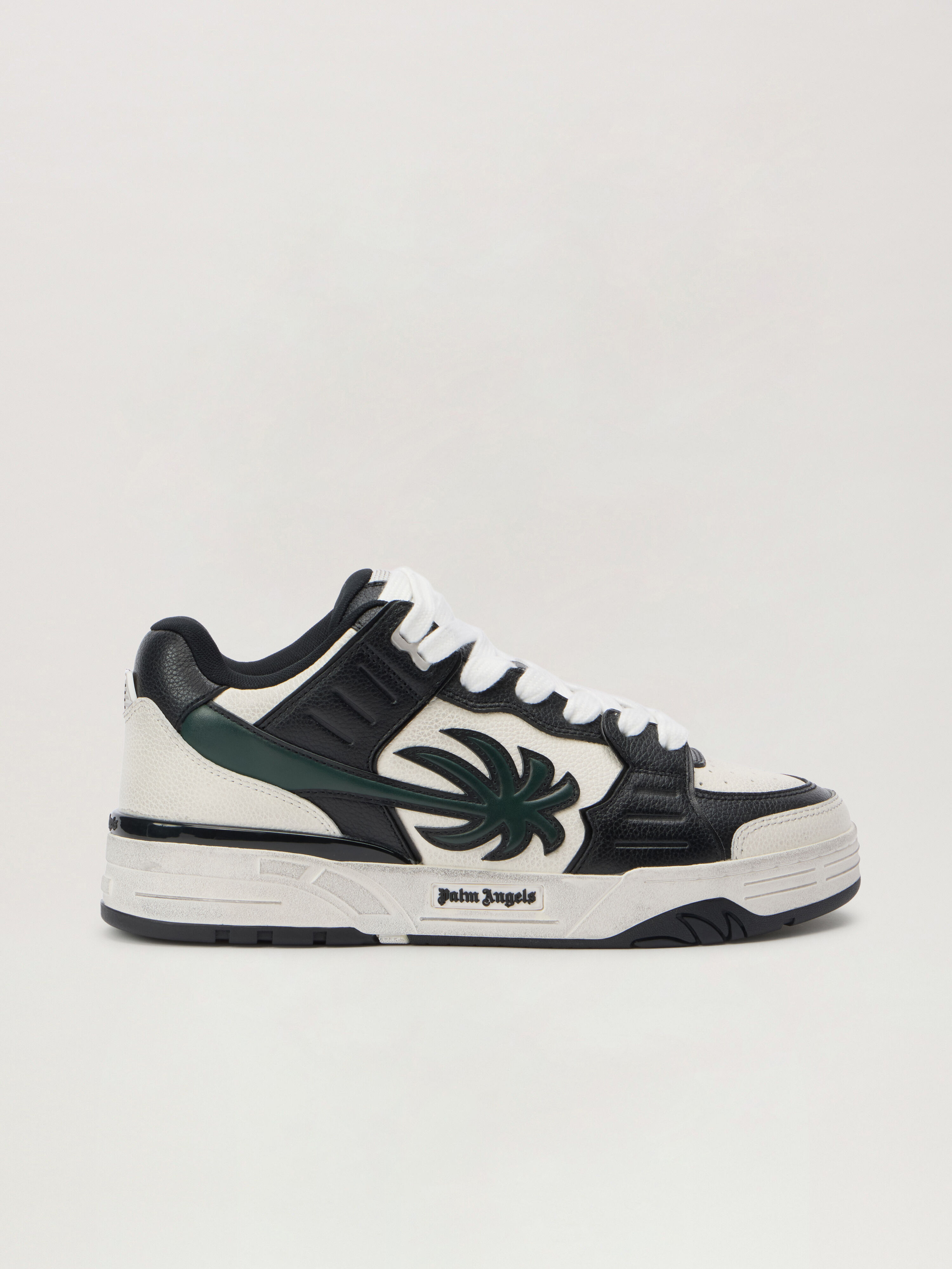 PALM ANGELS Venice Worn Out Sneakers WHITE - SAGE PMIA101F25LEA001