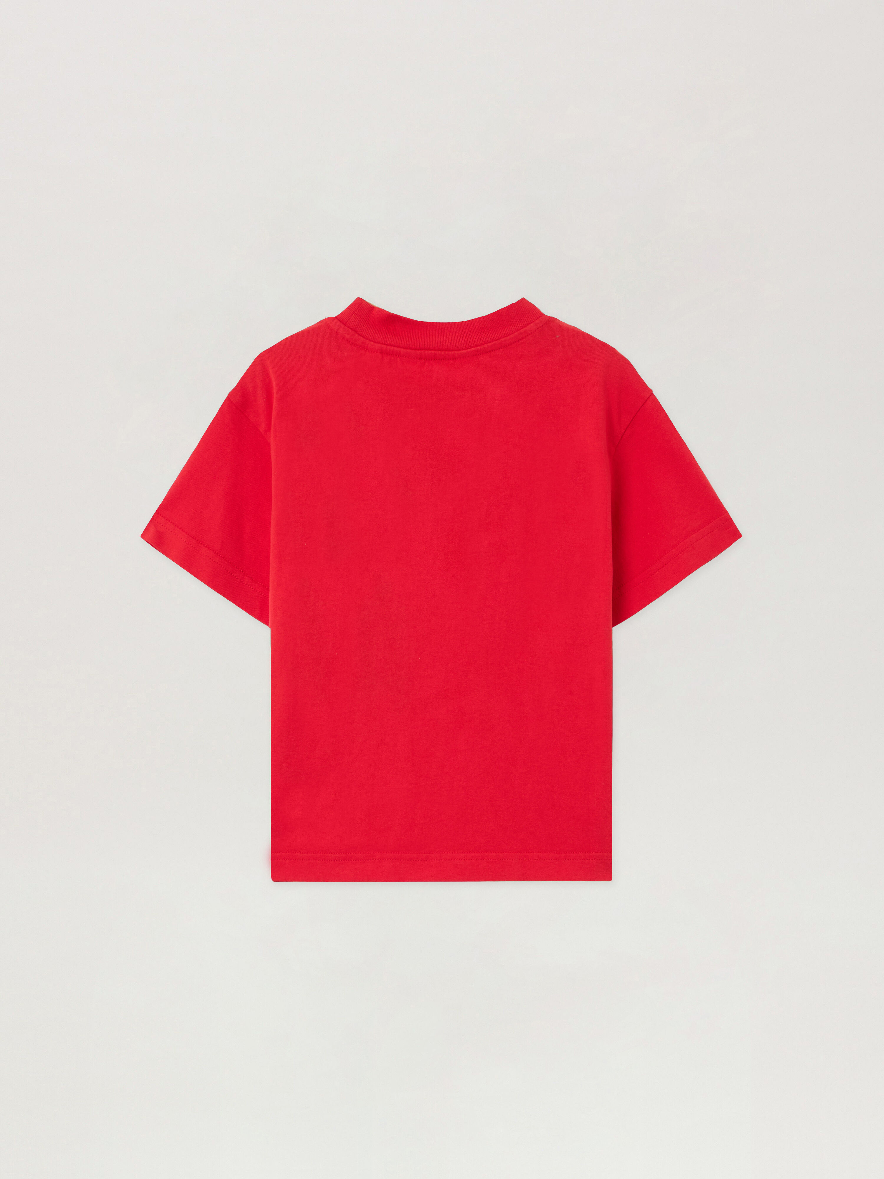 PALM ANGELS Spray Bear Graphic T-Shirt RED - OCHER YELLOW PBAA003F25JER005