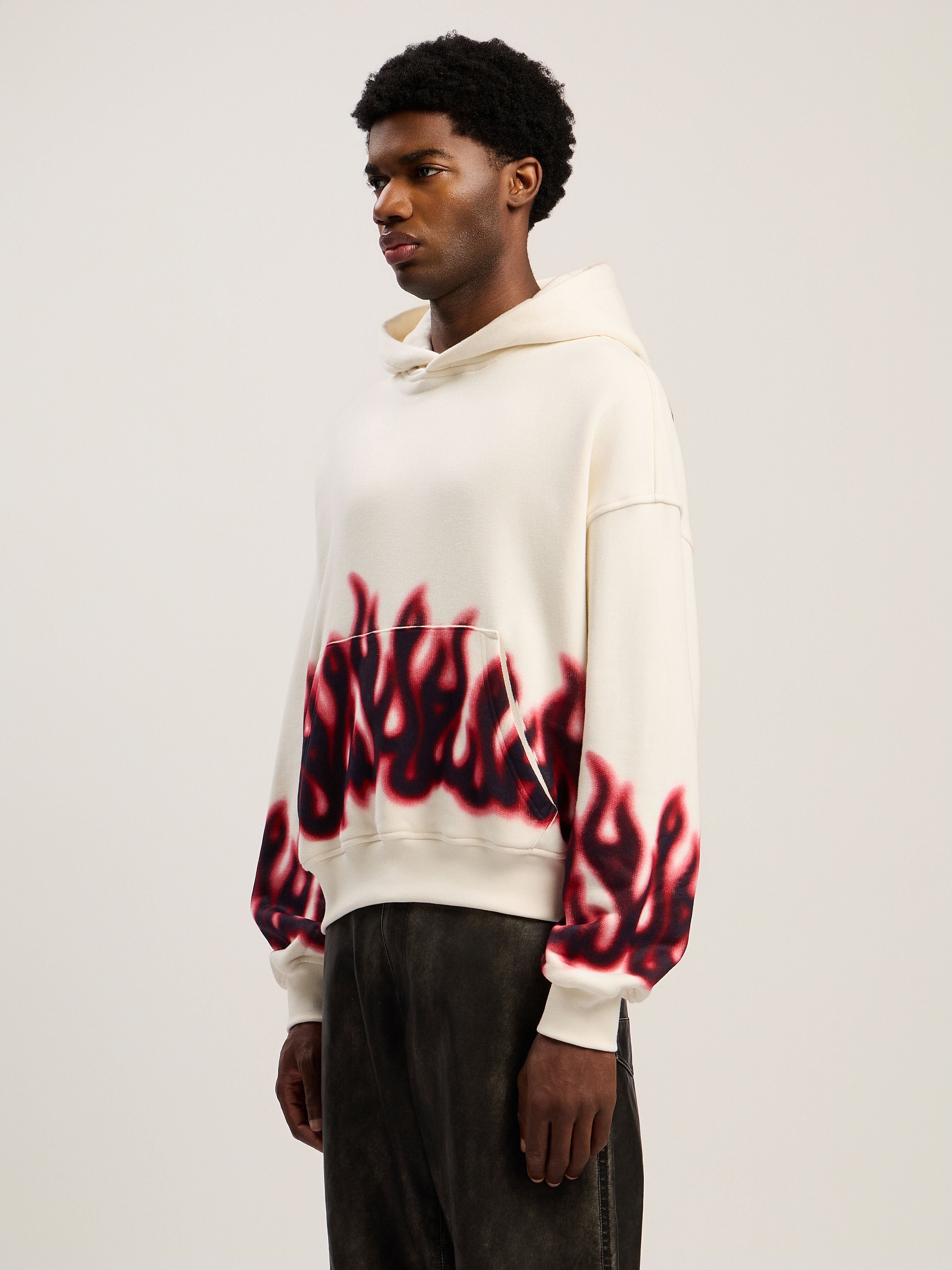 Flames Loose Hoodie PALM ANGELS Flames Loose Hoodie OFF WHITE - MULTICOLOR PMBB17EF25FLE002