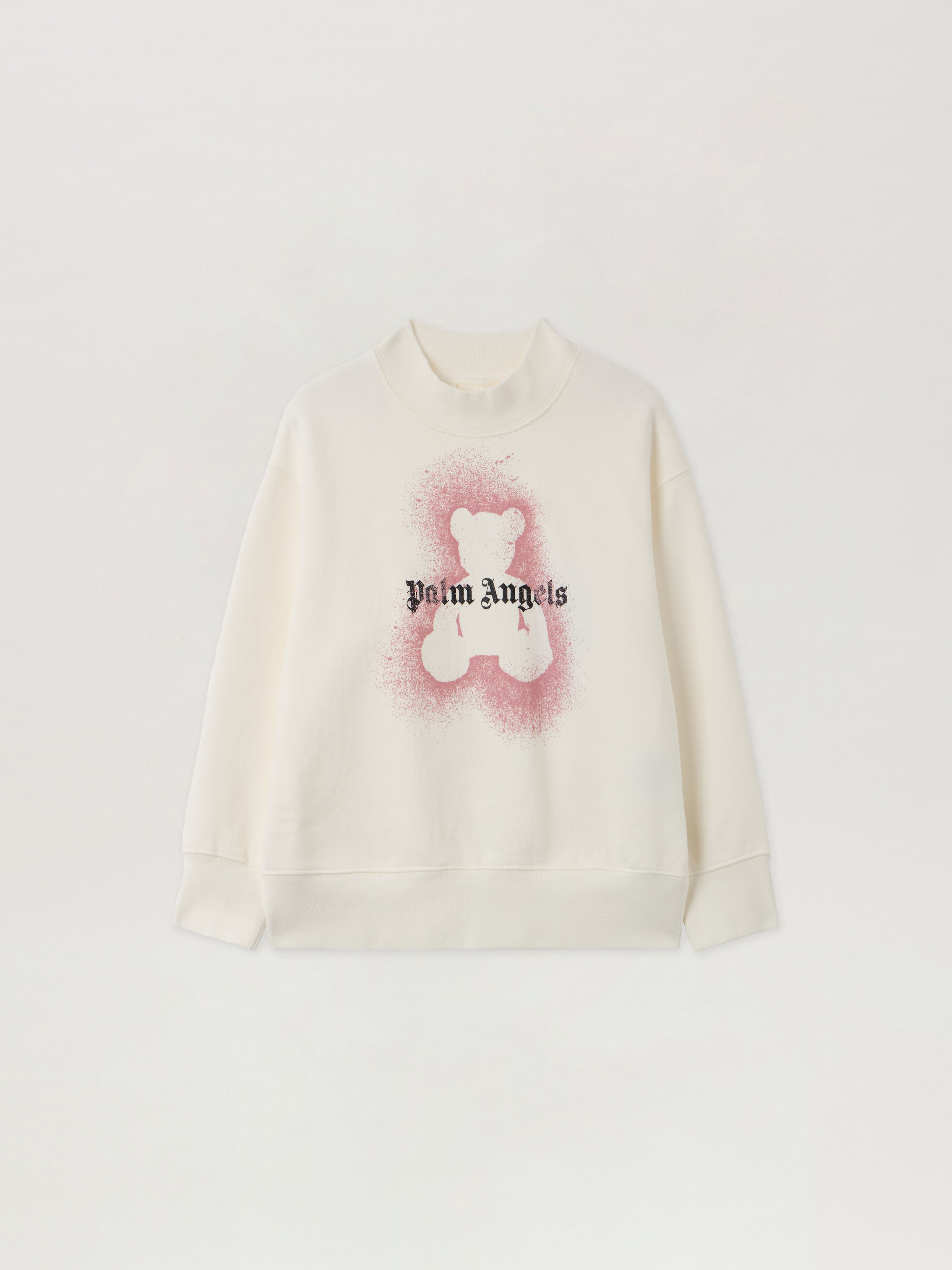 PALM ANGELS Spray Bear Sweatshirt OFF WHITE - PGBA013F25FLE004