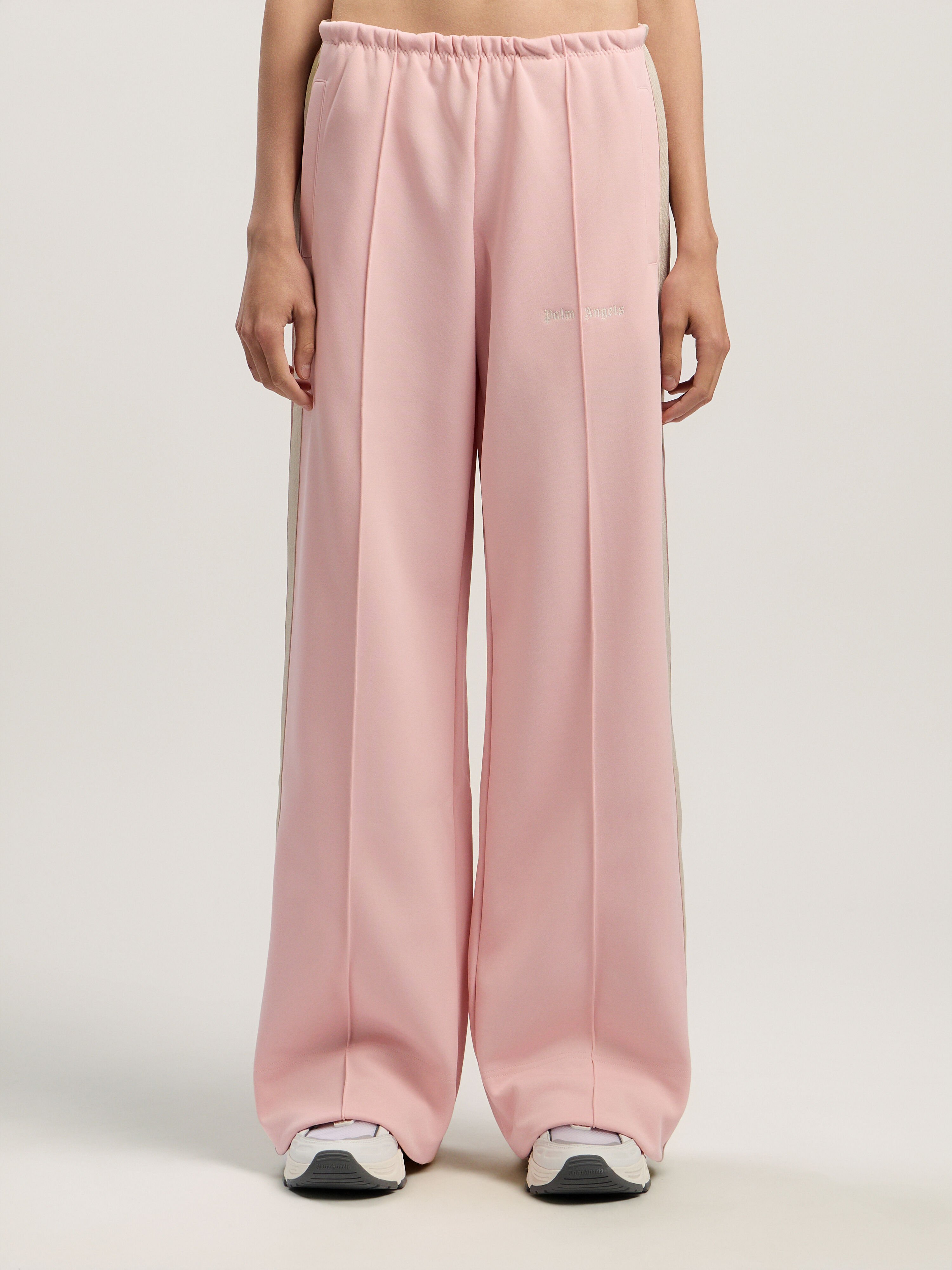 PALM ANGELS Classic Logo Tonal Track Pants PINK - OFF WHITE PWCJ031F25FAB002