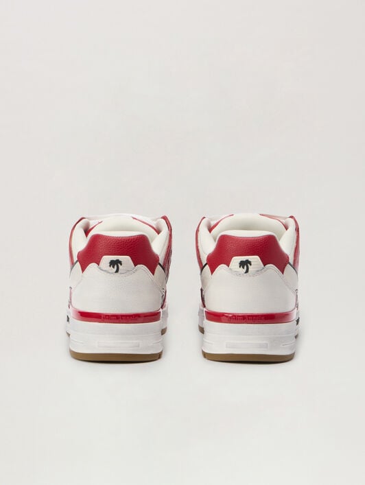 Venice Worn Out Sneakers PALM ANGELS Venice Worn Out Sneakers WHITE - RED PMIA101F25LEA001