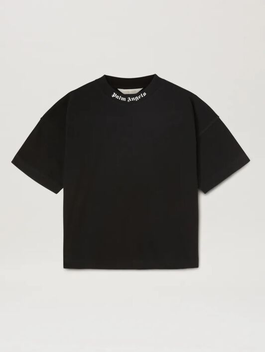 PALM ANGELS Classic Overlogo Tshirt S/S BLACK OFF WHITE PBAA002C99JER002
