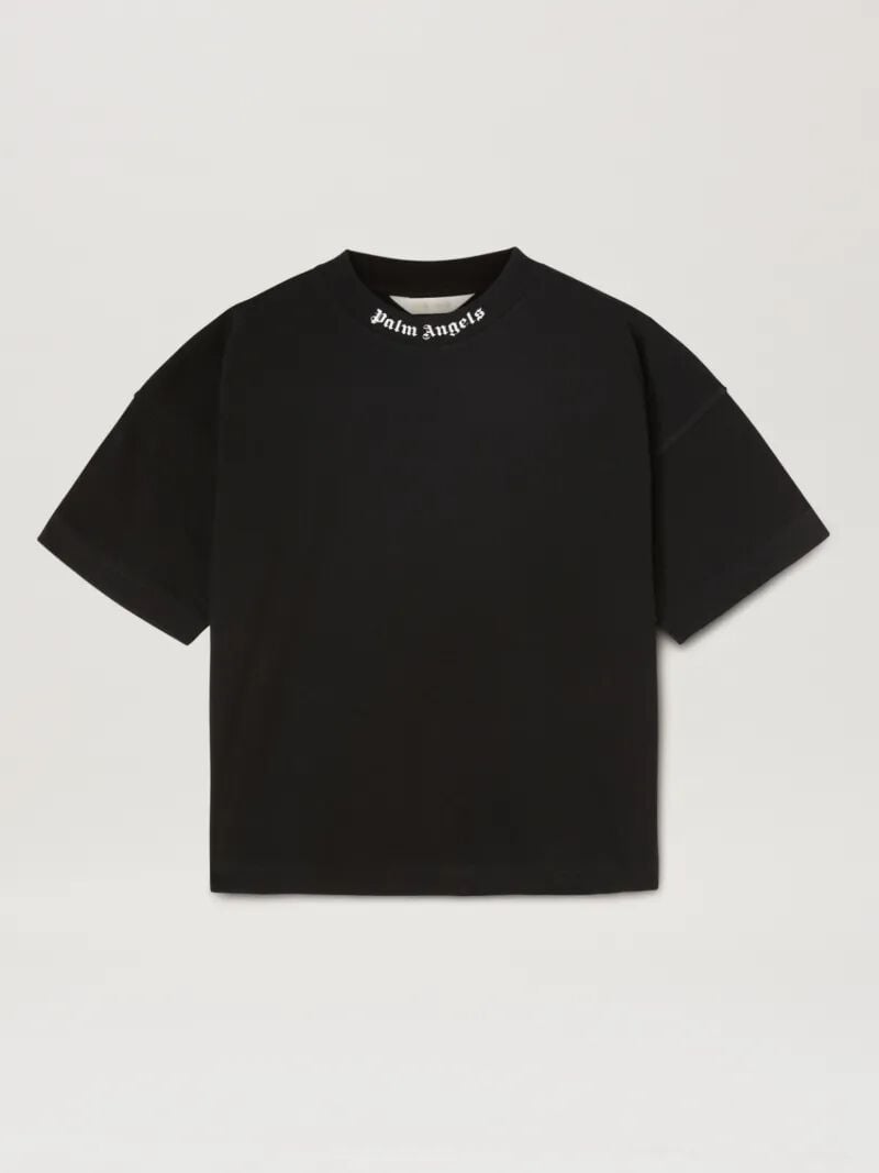 PALM ANGELS Classic Overlogo Tshirt S/S BLACK OFF WHITE PBAA002C99JER002