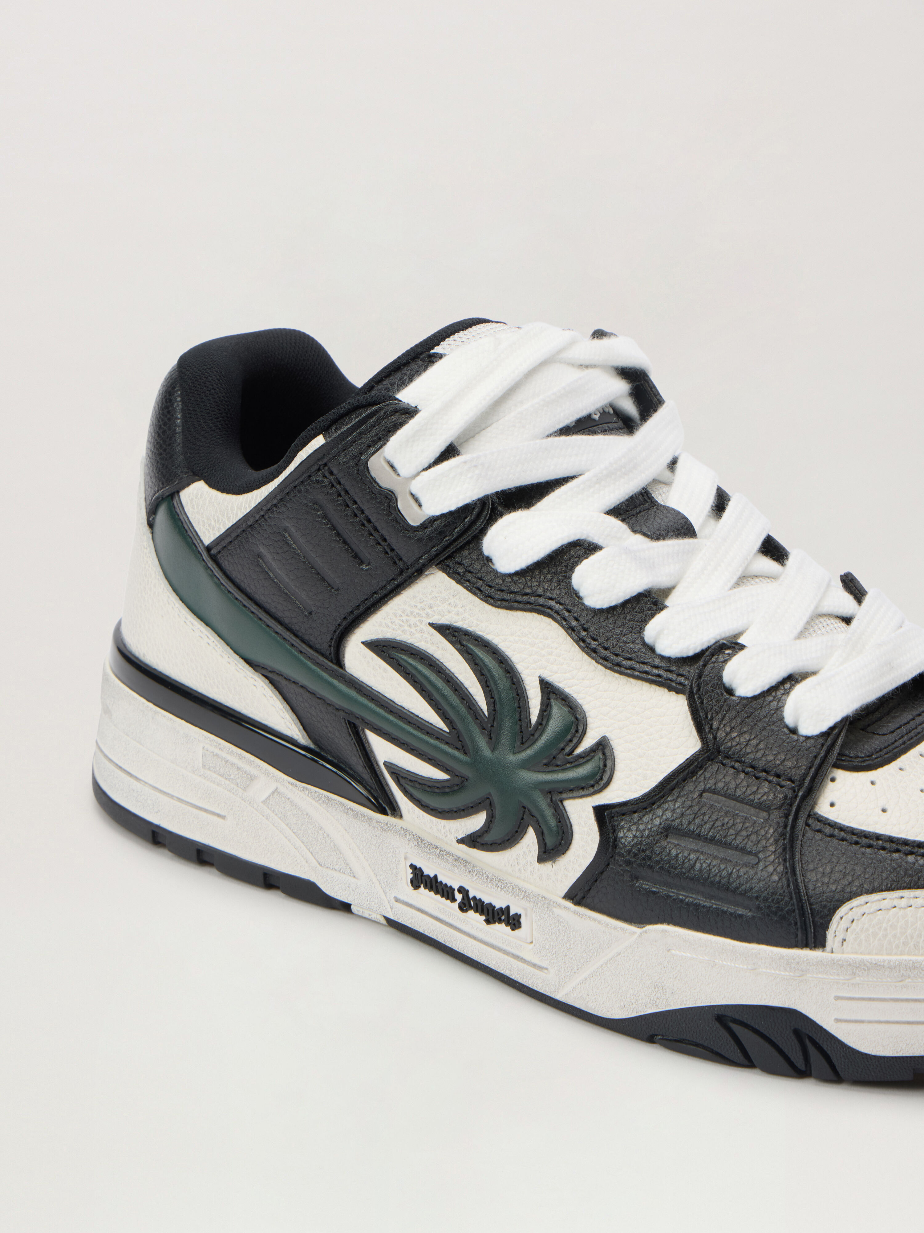 PALM ANGELS Venice Worn Out Sneakers WHITE - SAGE PMIA101F25LEA001