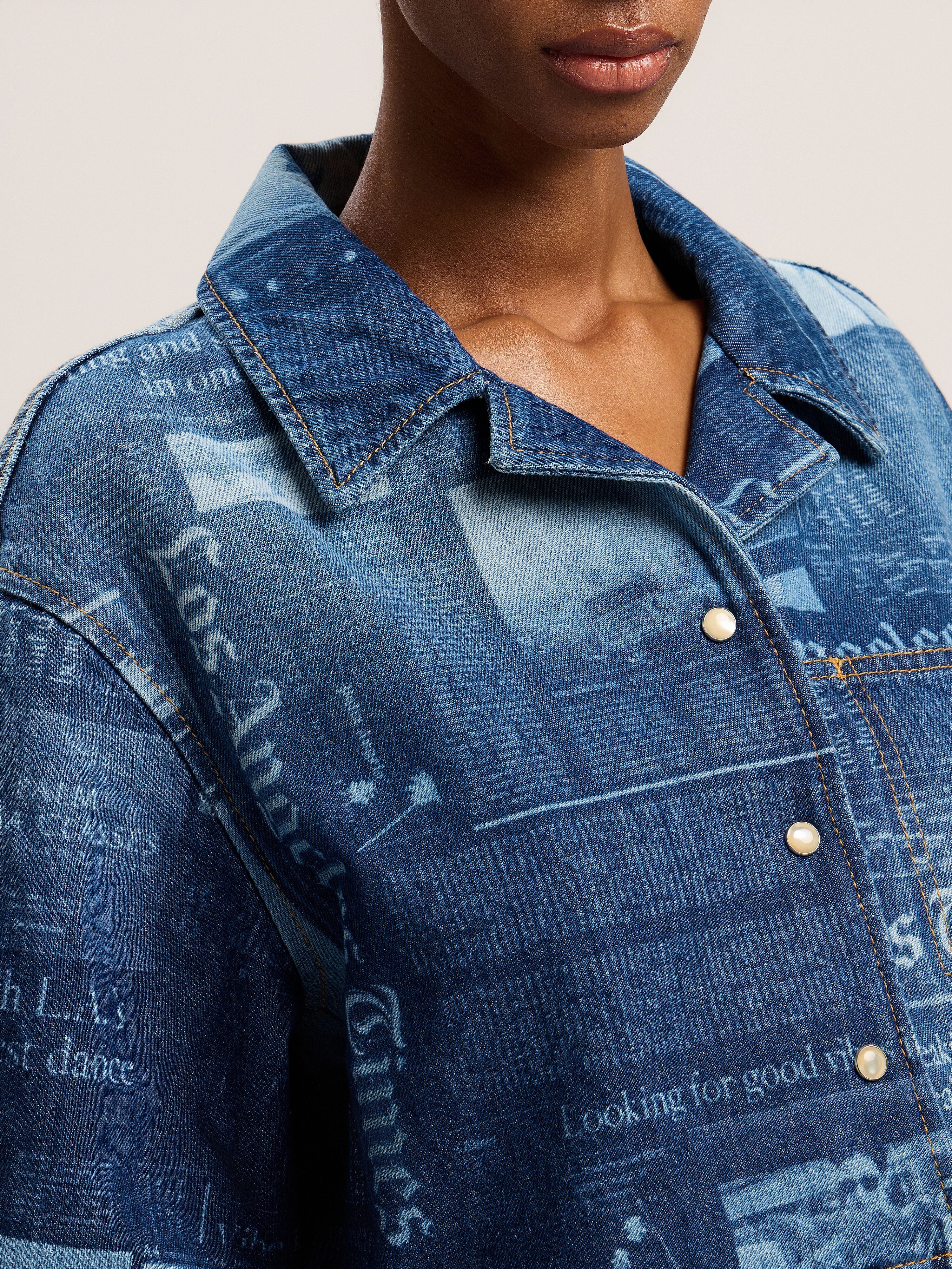 PaxLaTimes Denim Shirt PALM ANGELS PaxLaTimes Denim Shirt MEDIUM BLUE - DUSTY BLUE PWYD022F25DEN001