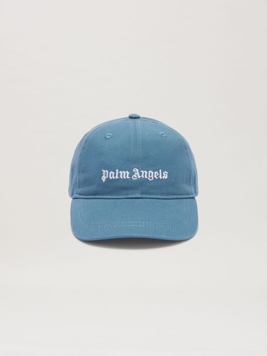 PALM ANGELS Logo Baseball Cap BLACK OFF WHITE PBLB002C99FAB001