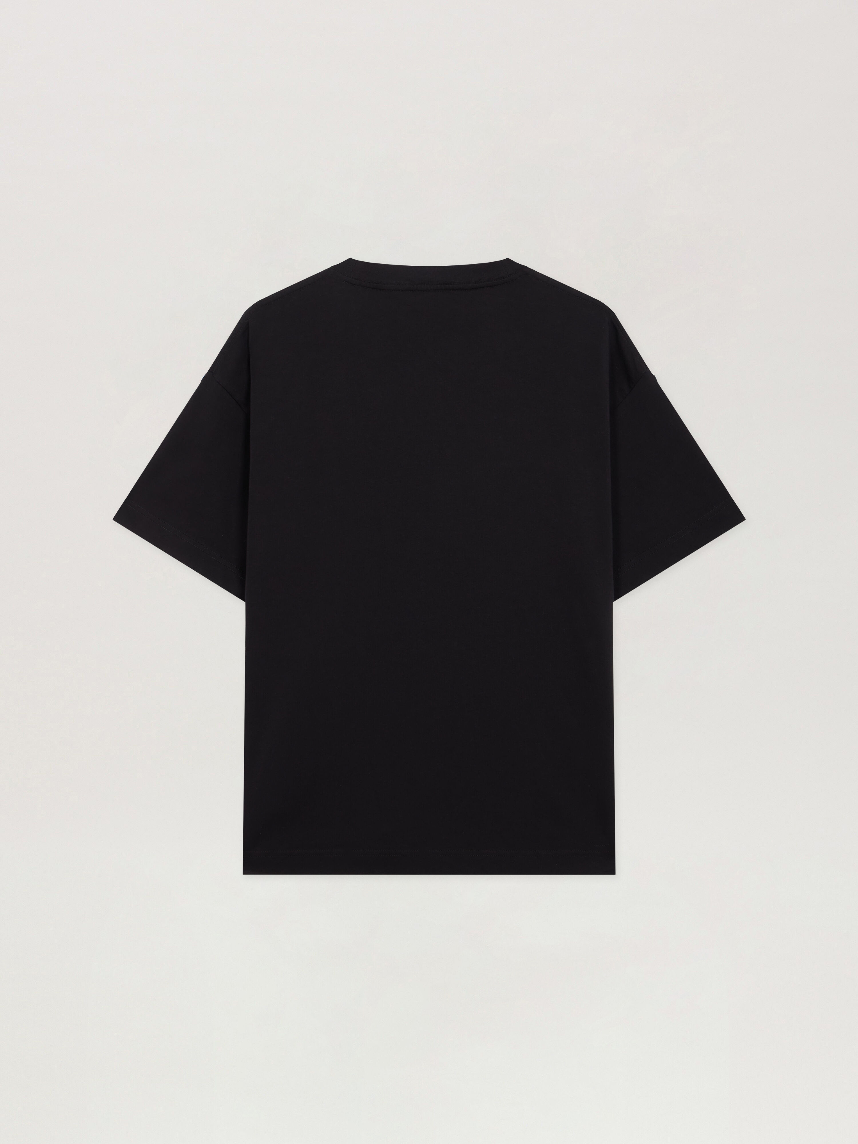 Spray Neck Logo T-Shirt PALM ANGELS Spray Neck Logo T-Shirt BLACK - OFF WHITE PMAA109F25JER00C