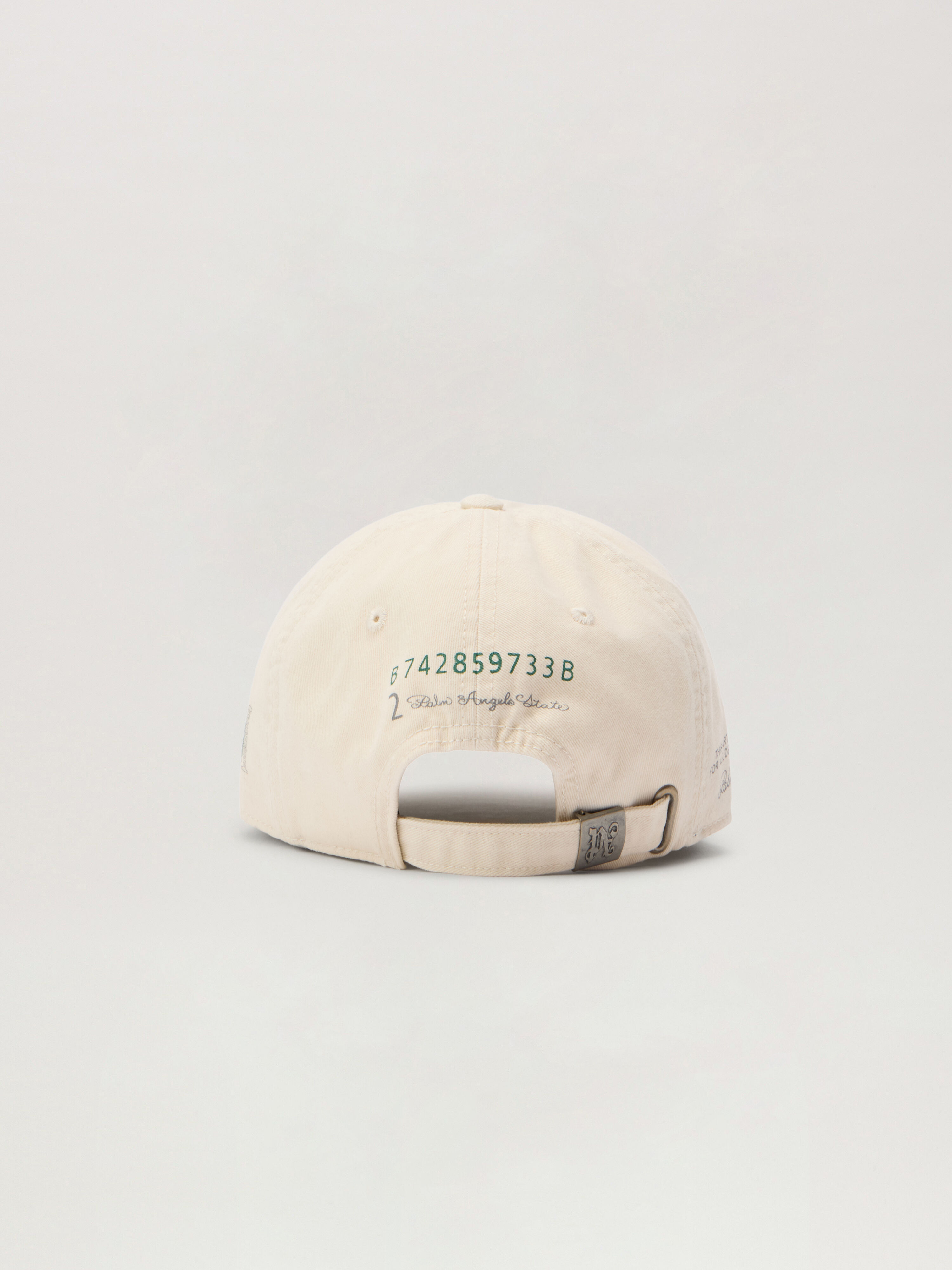 Dollar Embroidered Cap PALM ANGELS Dollar Embroidered Cap OFF WHITE - BLACK PMLB104F25FAB00A