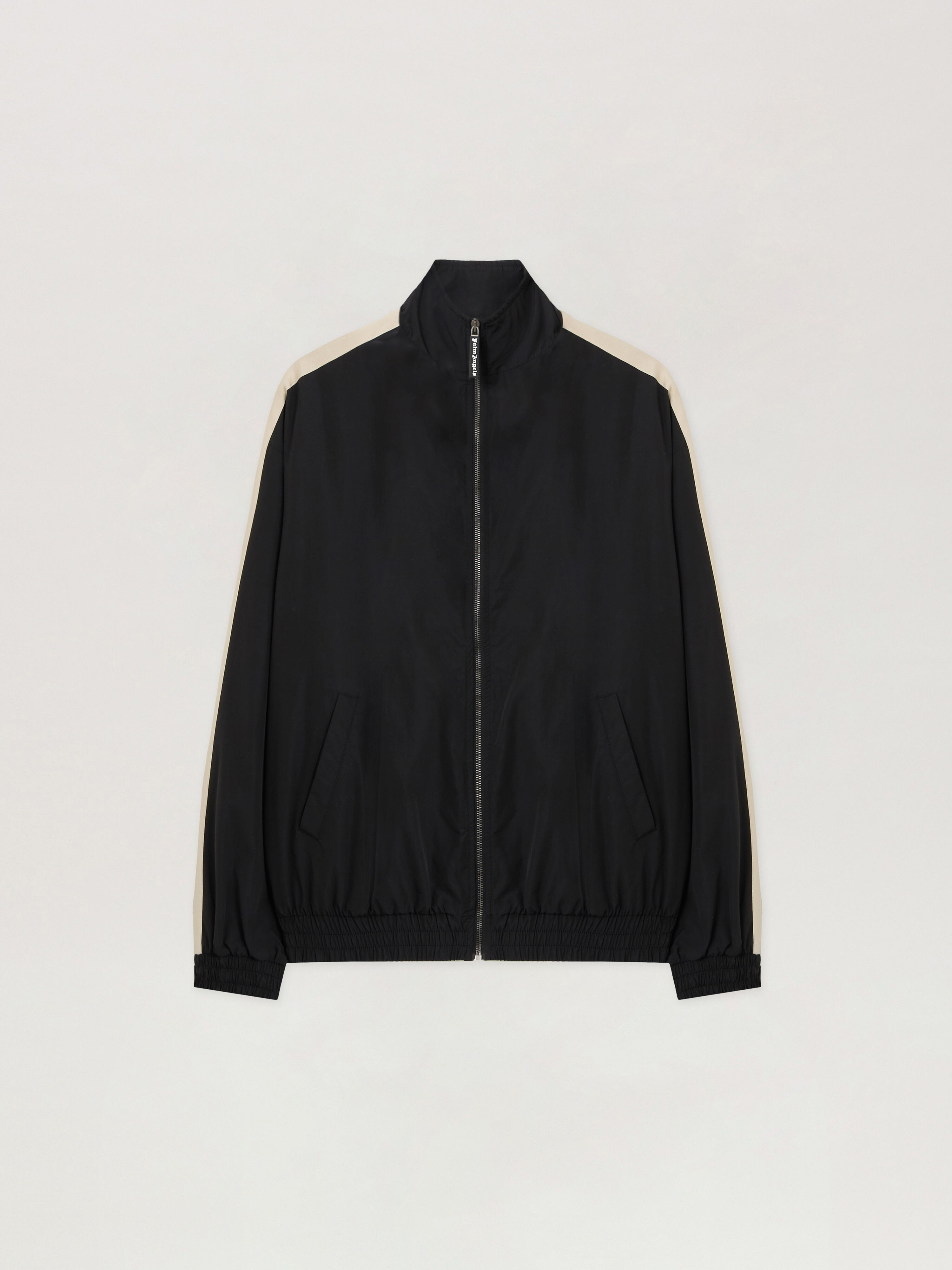 PALM ANGELS Classic Logo Windbreaker Jacket BLACK - OFF WHITE PMEB029F25FAB001