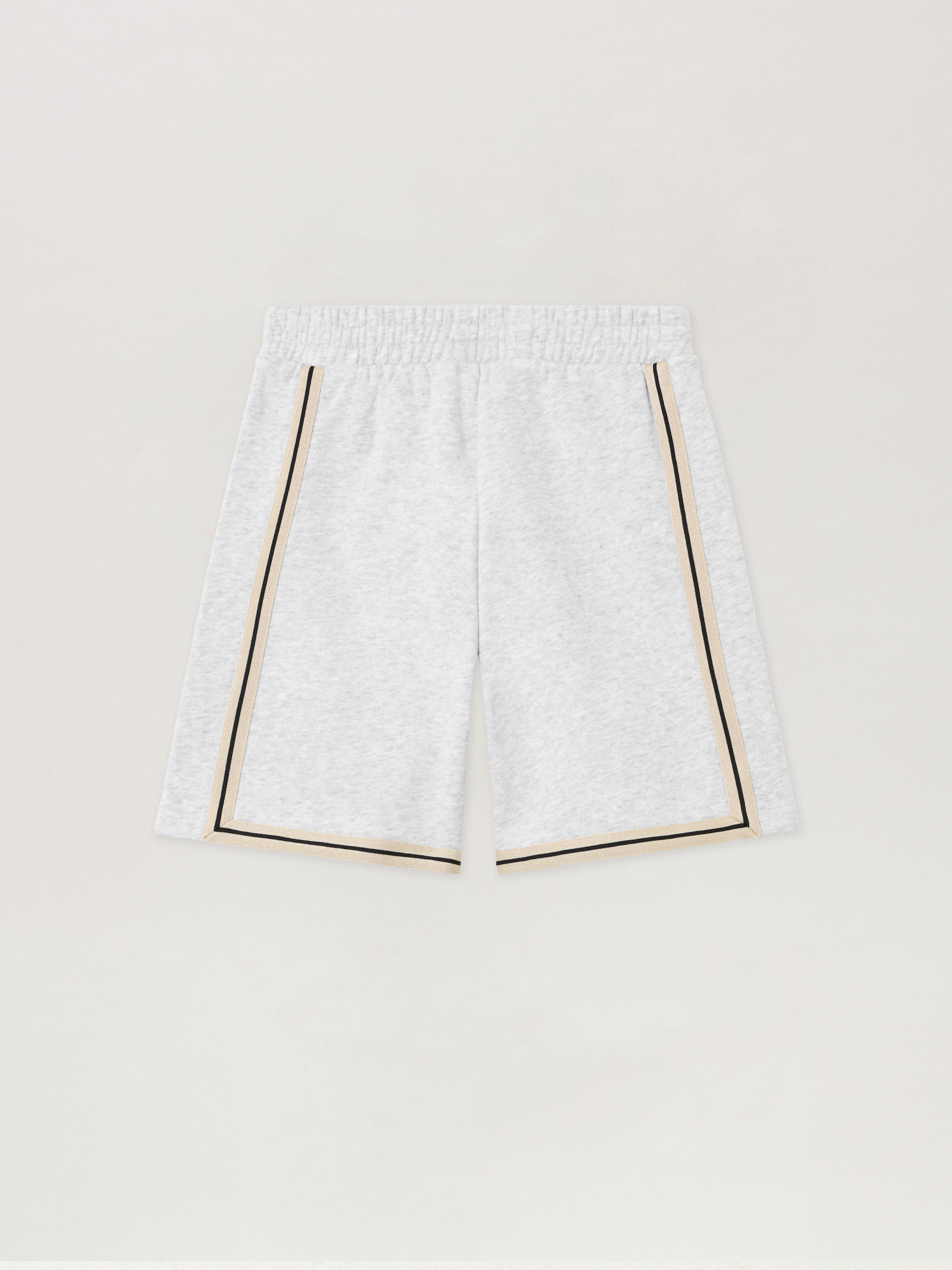 PALM ANGELS Minitrack Sweatshorts GREY MELANGE - BLACK PBCI007F25FLE001