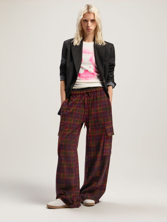 PALM ANGELS Spray Bear Tank Top OFF WHITE - FUCHSIA FLUO PWAC024F25FAB001