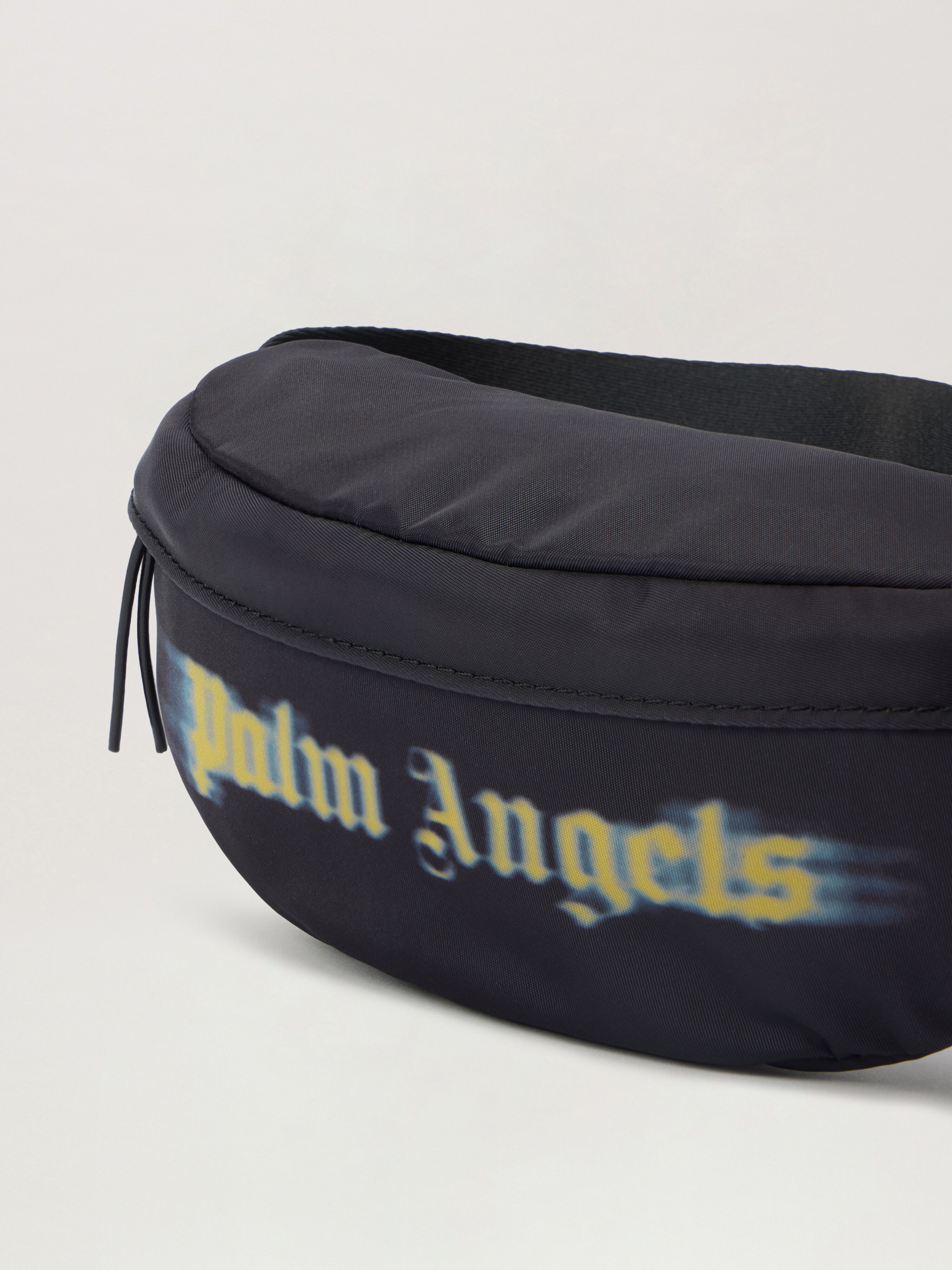 Blurred Logo Fannypack PALM ANGELS Blurred Logo Fannypack BLACK - OCHER YELLOW PBNO006F25FAB001