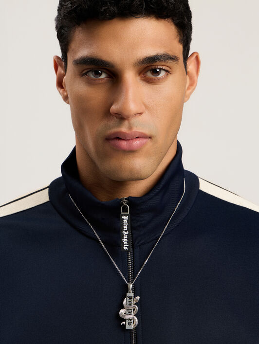 PALM ANGELS Snake Box Logo Necklace SILVER - SILVER PMOB12GF25MAT001