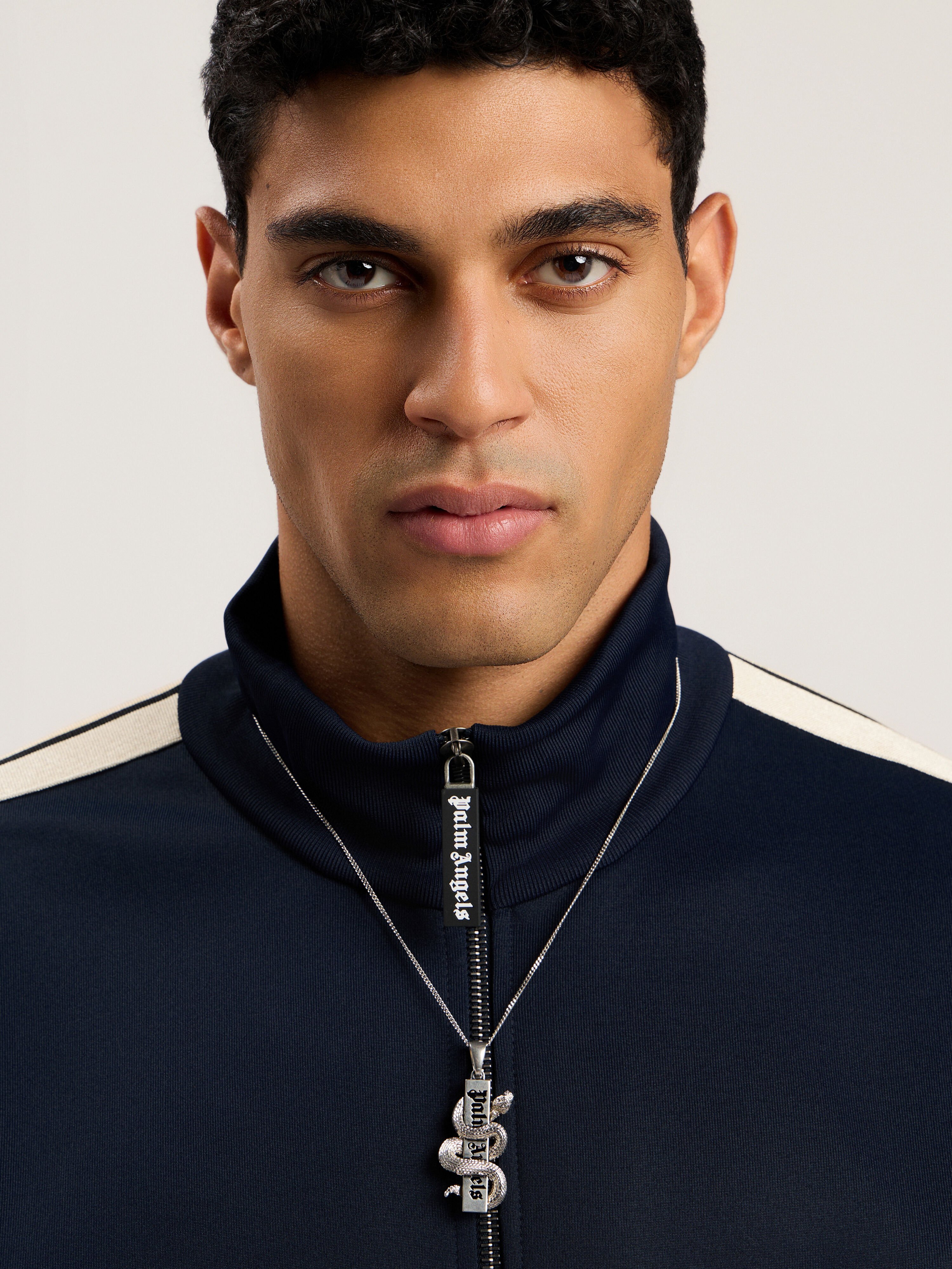 PALM ANGELS Snake Box Logo Necklace SILVER - SILVER PMOB12GF25MAT001