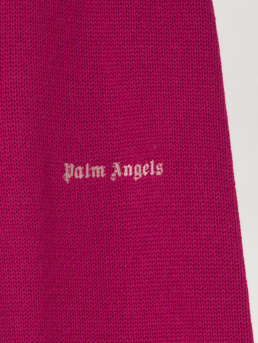 PALM ANGELS Palms Wide Leg Knit Pants FUCHSIA - SOFT PINK PGHG002F25KNI001