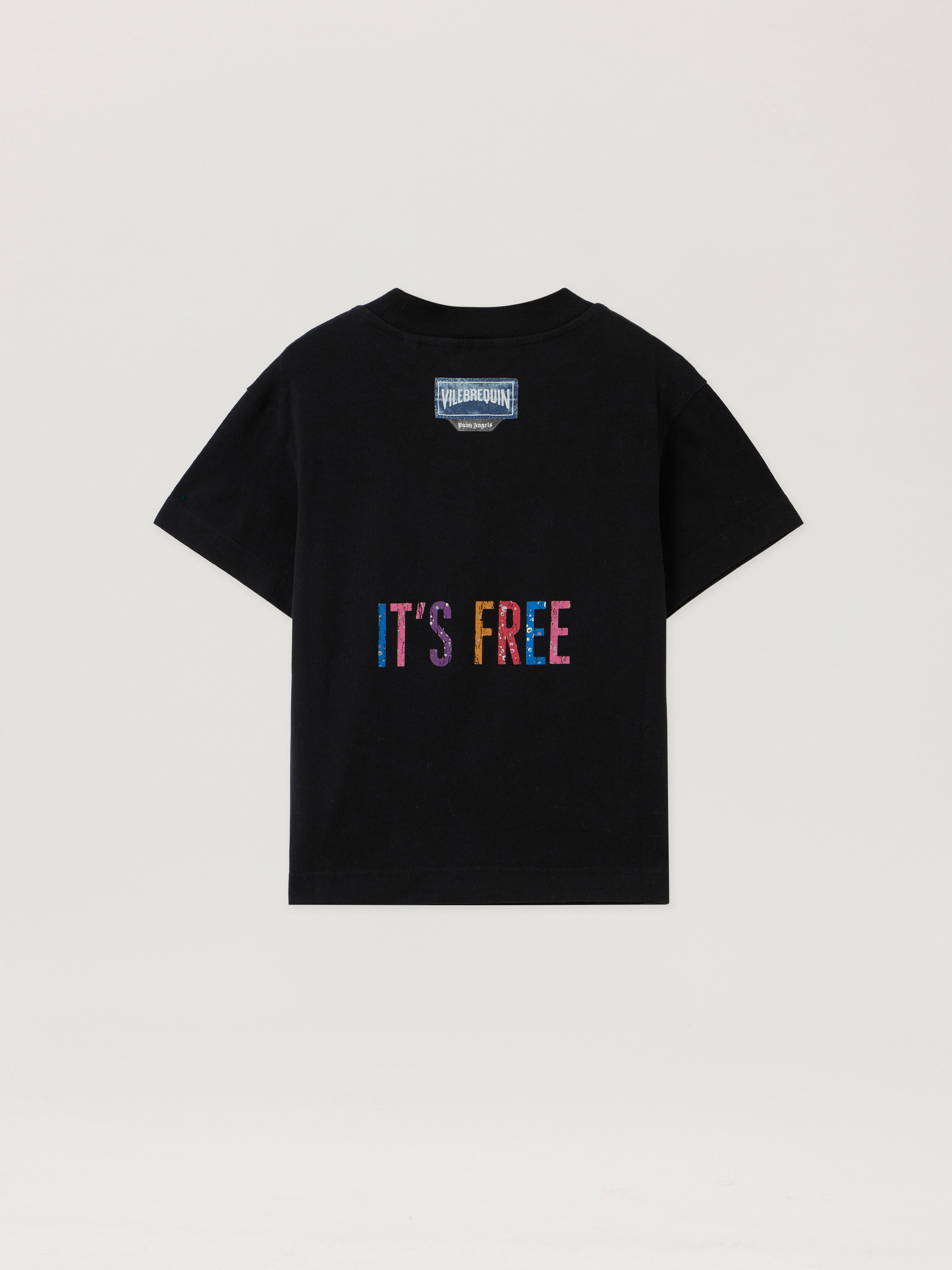 PaxVlbq T-Shirt PALM ANGELS PaxVlbq T-Shirt BLACK - MULTICOLOR PBAA003F25JER006