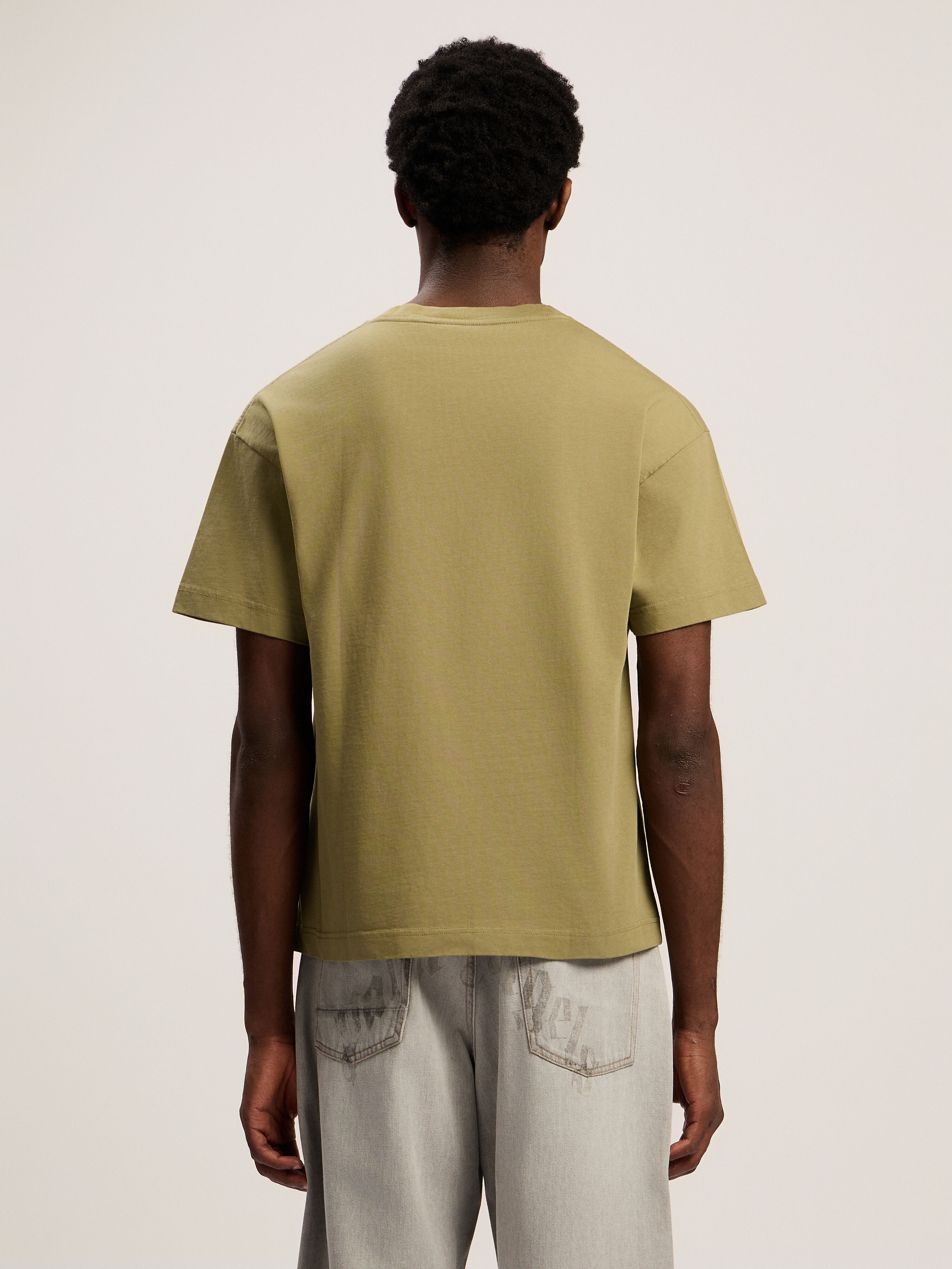 PALM ANGELS Bear In Mind Regular T-Shirt ARMY GREEN - BROWN PMAA109F25JER00A