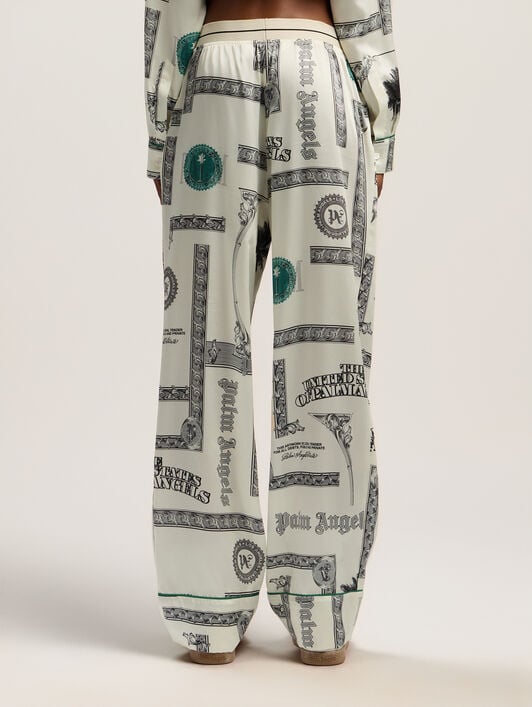 Dollar Print Pajama Pants PALM ANGELS Dollar Print Pajama Pants IVORY - BLACK PWCA15FF25FAB002