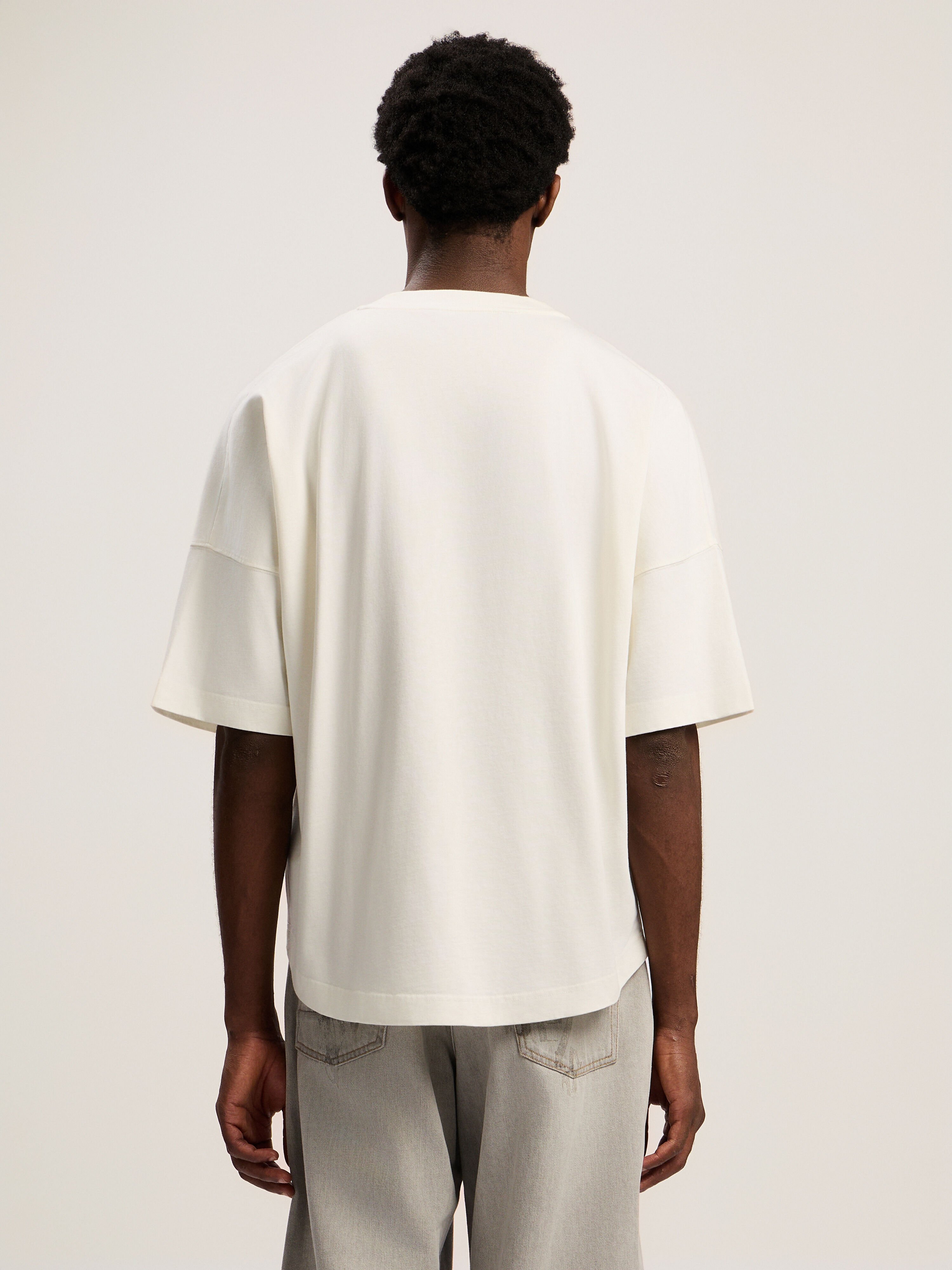 PALM ANGELS Bear In Mind Over T-shirt OFF WHITE - BROWN PMAA10BF25JER004