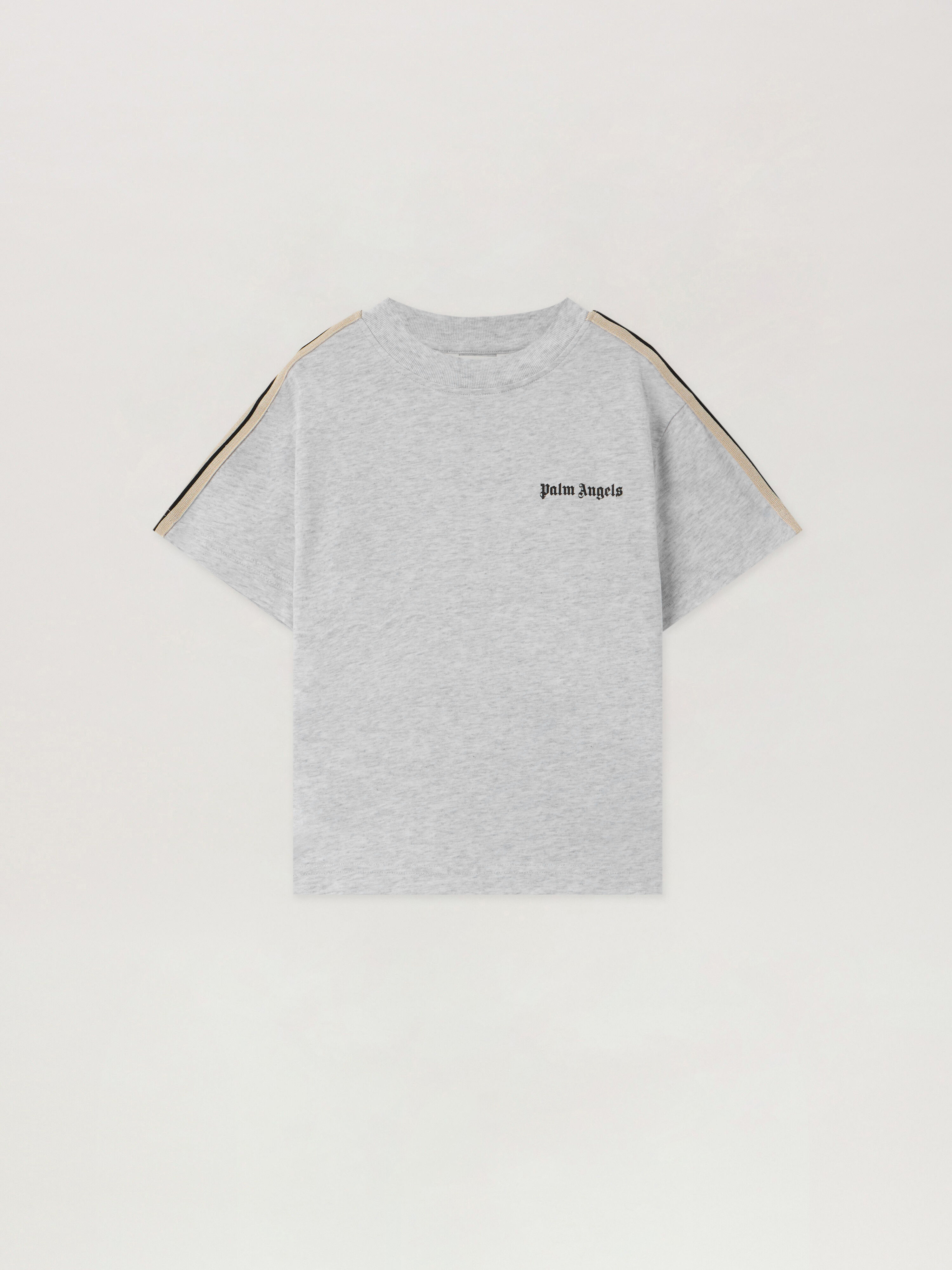 PALM ANGELS Minitrack T-Shirt GREY MELANGE - BLACK PBAA011F25JER001