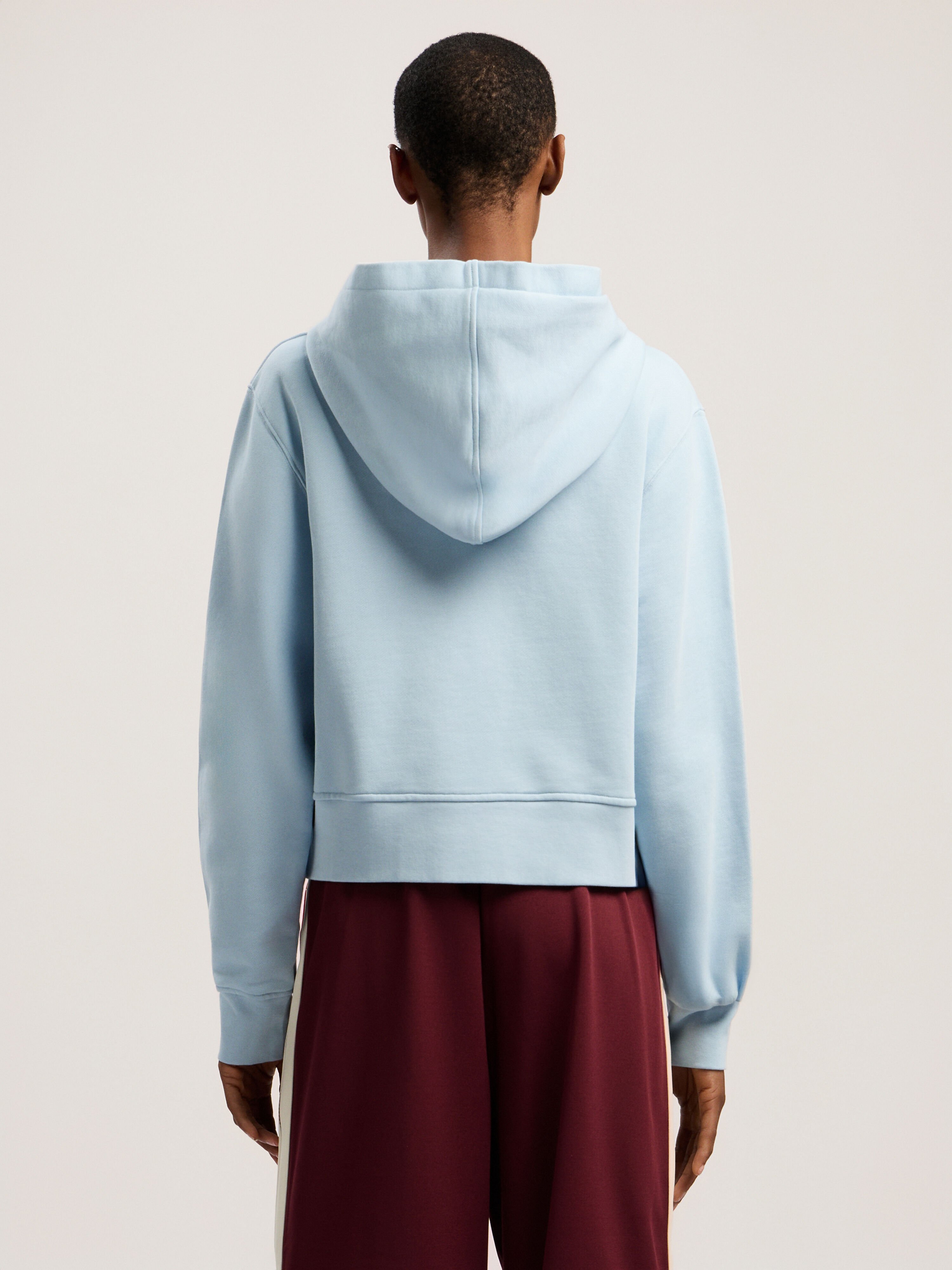 Bear In Mind Fitted Hoodie PALM ANGELS Bear In Mind Fitted Hoodie BABY BLUE - BROWN PWBB069F25FLE002