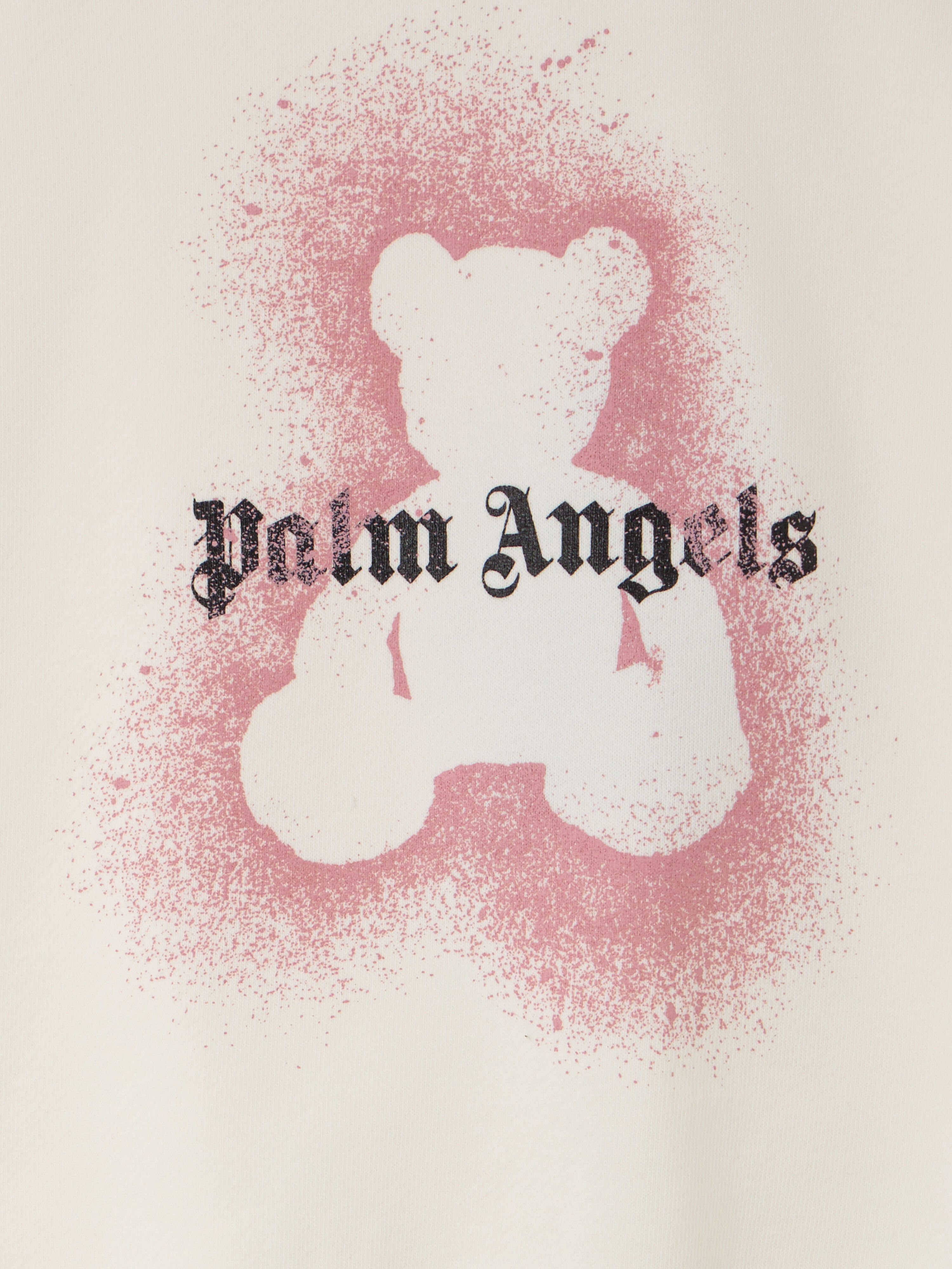 PALM ANGELS Spray Bear Sweatshirt OFF WHITE - PGBA013F25FLE004