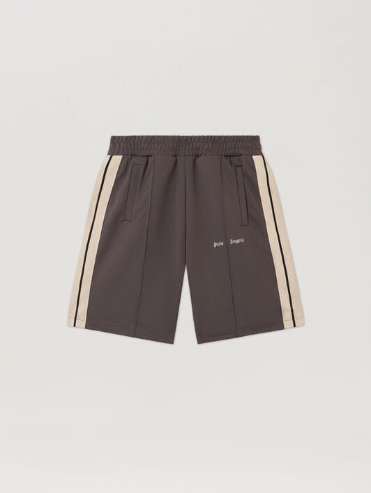 Classic Logo Track Shorts PALM ANGELS Classic Logo Track Shorts DARK GREY - OFF WHITE PMCL009F25FAB002
