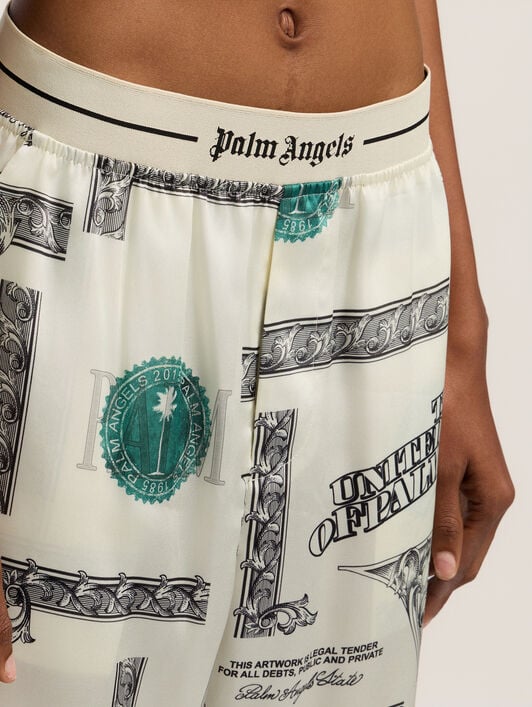 Dollar Print Pajama Pants PALM ANGELS Dollar Print Pajama Pants IVORY - BLACK PWCA15FF25FAB002