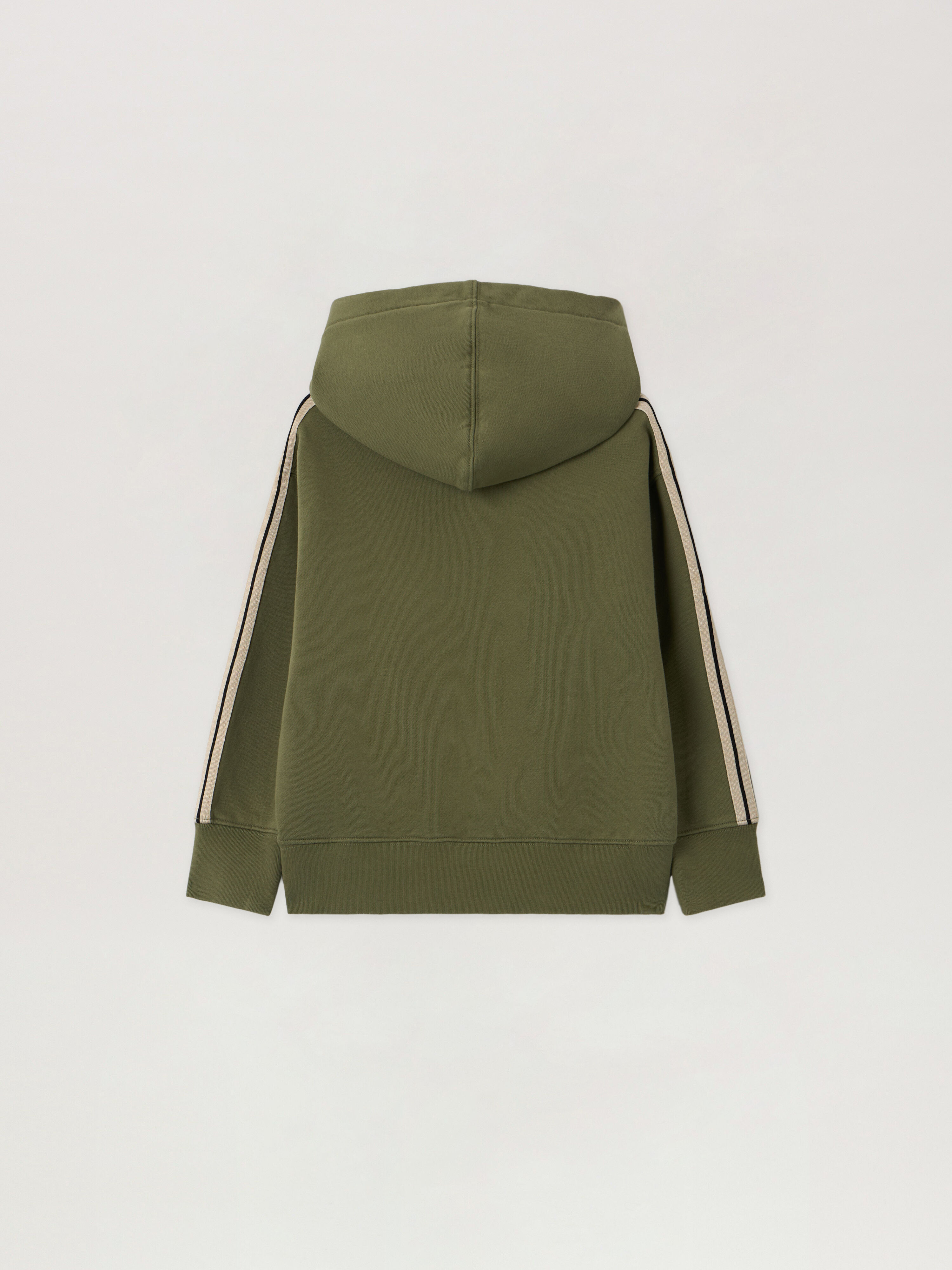 PALM ANGELS Minitrack Hoodie MILITARY GREEN - BLACK PBBB012F25FLE008