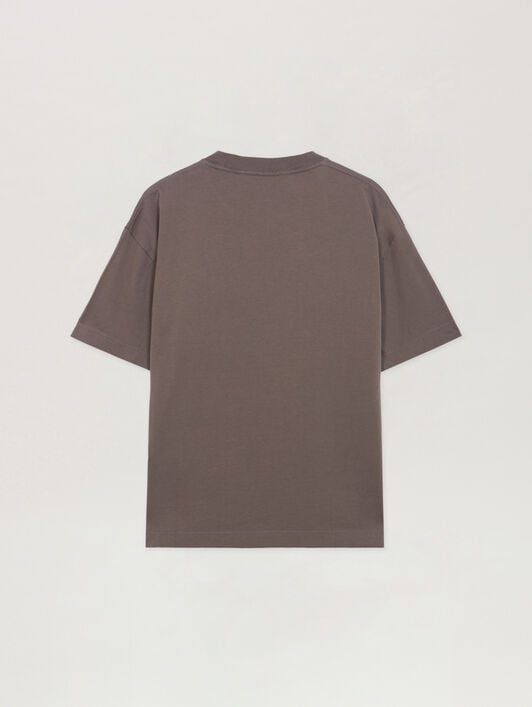 Snake Box Logo Regular T-Shirt PALM ANGELS Snake Box Logo Regular T-Shirt DARK GREY - GREEN PMAA109F25JER008