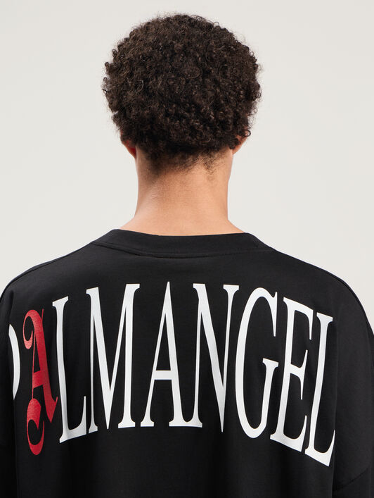 PALM ANGELS Flames Over T-Shirt BLACK - MULTICOLOR PMAA10BF25JER003