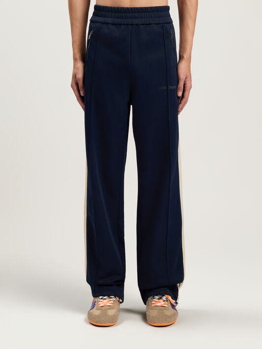 Classic Logo Zip-Up Track Pants PALM ANGELS Classic Logo Zip-Up Track Pants DARK BLUE - OFF WHITE PMCJ04HF25FAB001