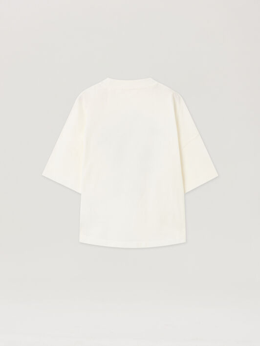 PALM ANGELS Happy Palms Graphic T-Shirt OFF WHITE - MULTICOLOR PBAA002F25JER004