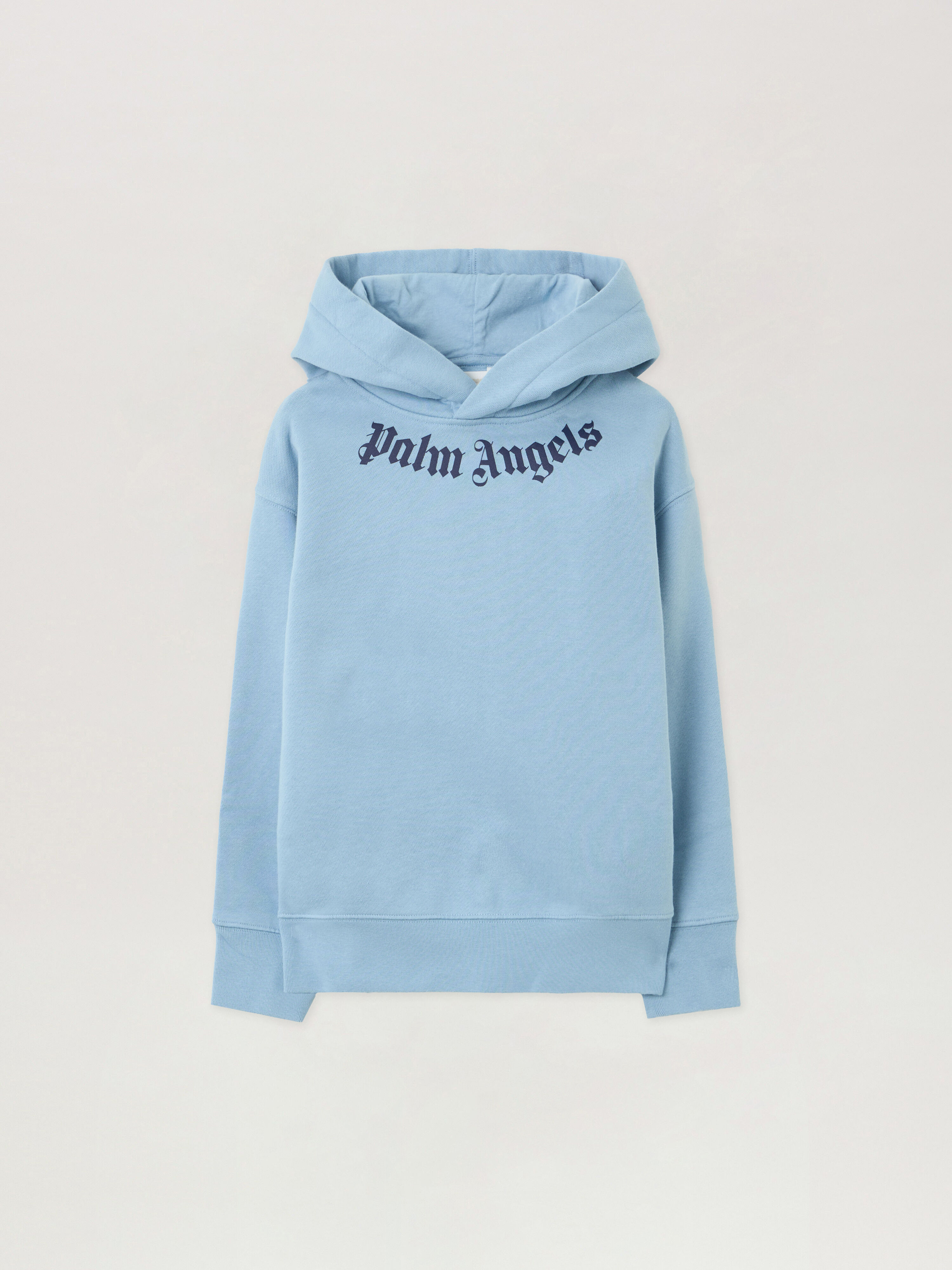 Neck Logo Hoodie PALM ANGELS Neck Logo Hoodie LIGHT BLUE - BLACK PBBB012F25FLE001