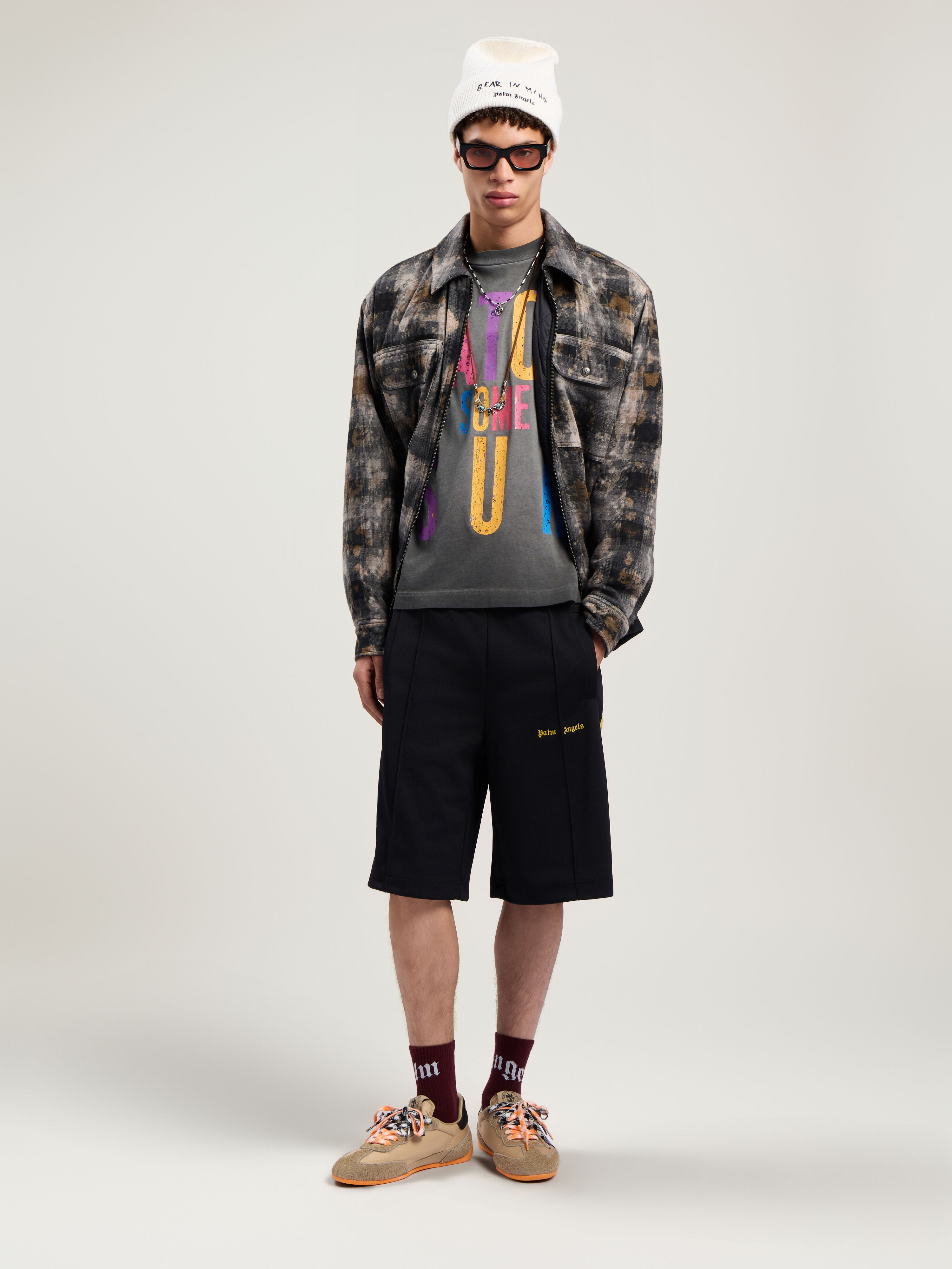 Catch Some Sun T-Shirt PALM ANGELS Catch Some Sun T-Shirt BLACK - MULTICOLOR PMAA109F25JER001